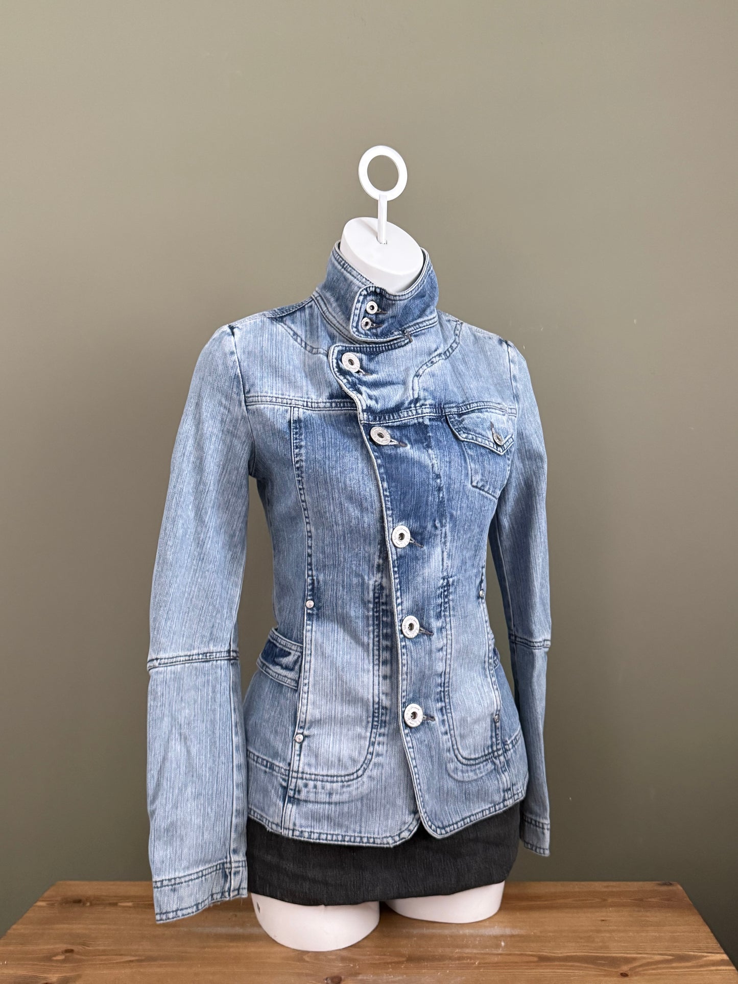 Diesel Asymmetric Denim Jacket (S)