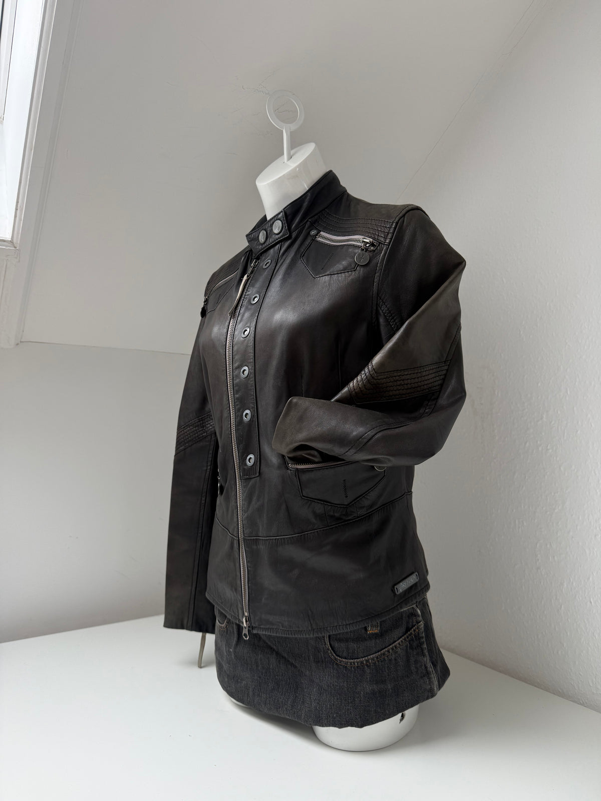 Firetrap Leather Jacket (L)