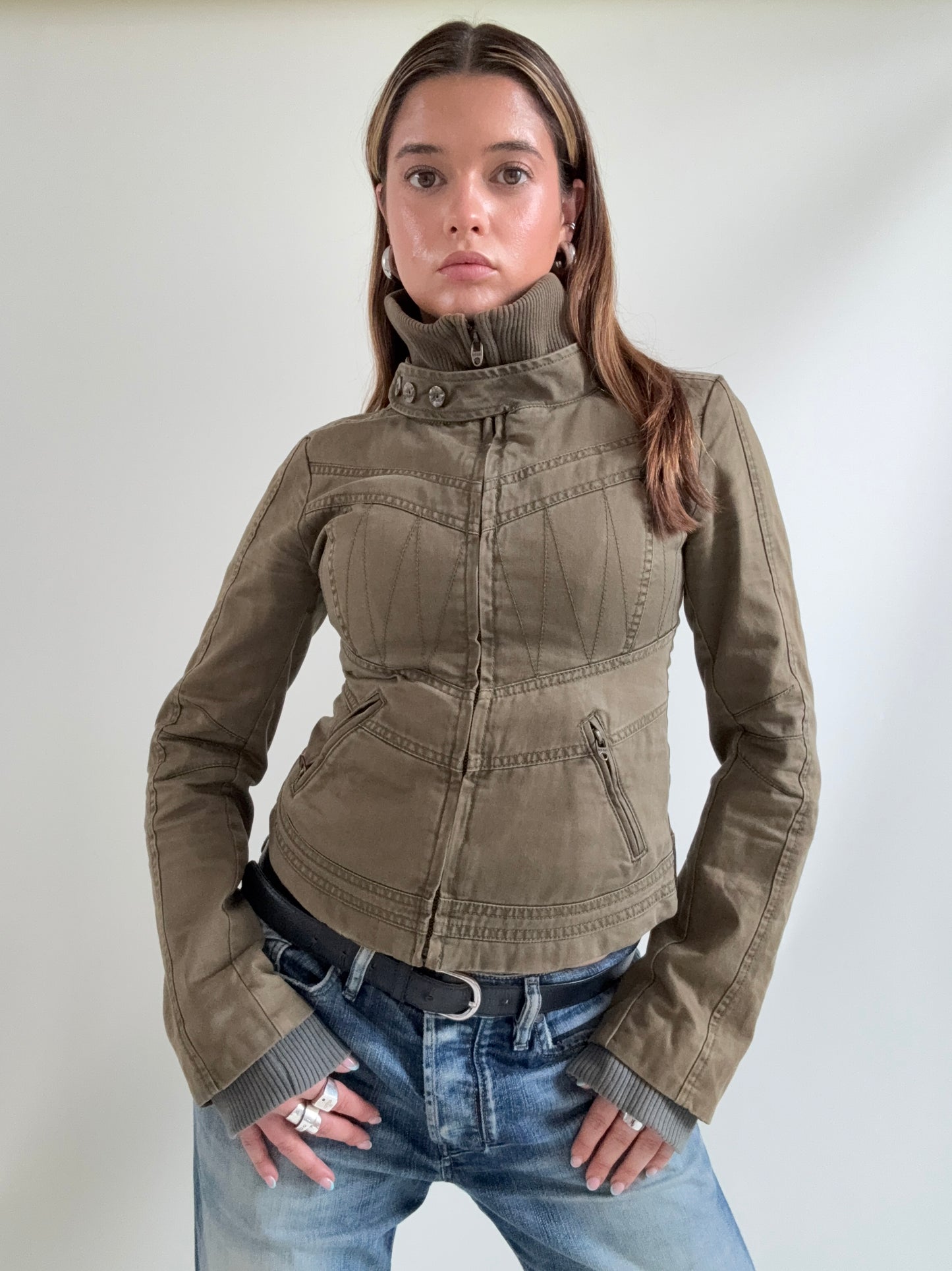 Diesel Fitted Funnel Neck Jacket (XS)