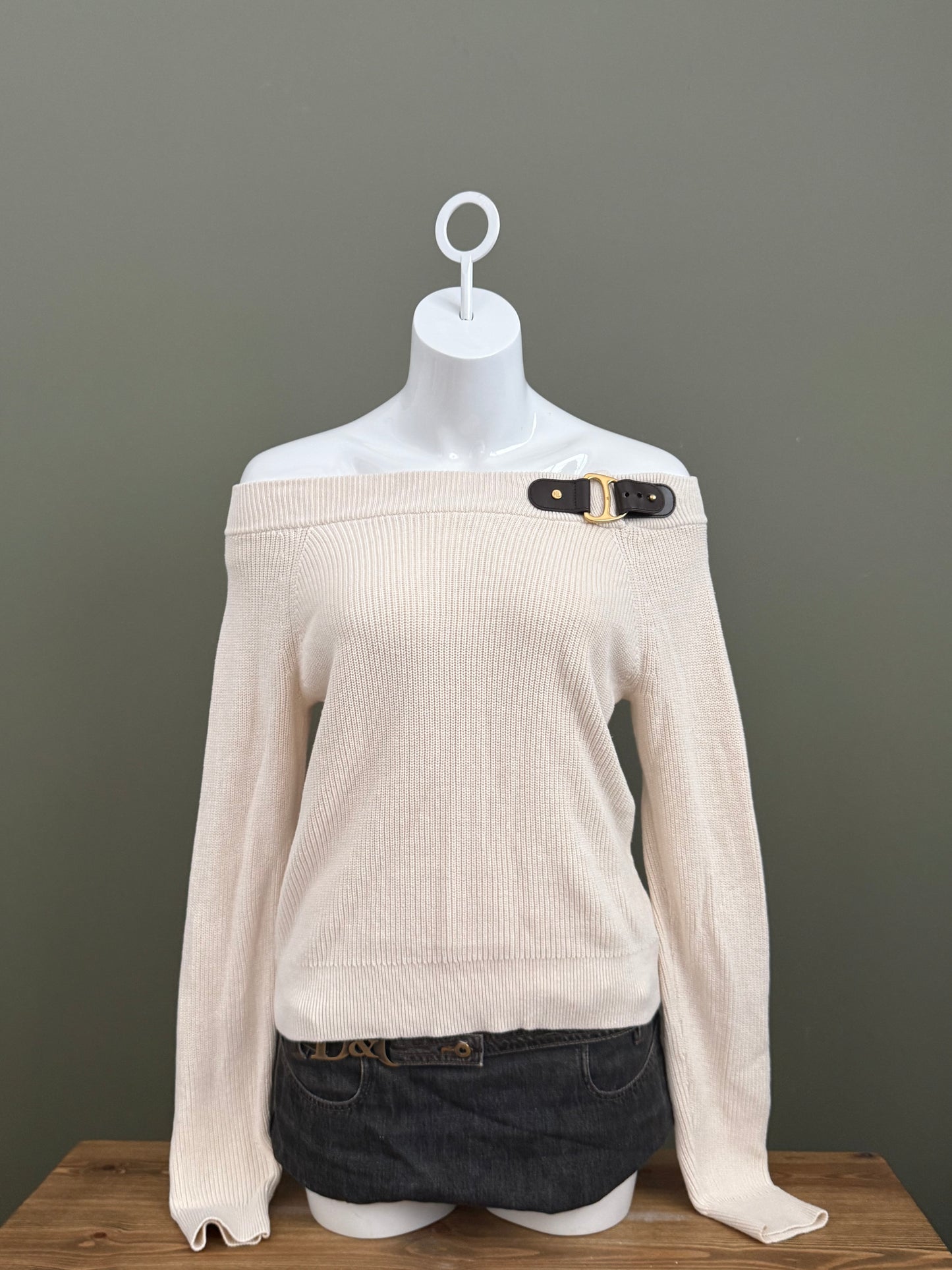Ralph Lauren Knit Off The Shoulder Jumper (S)