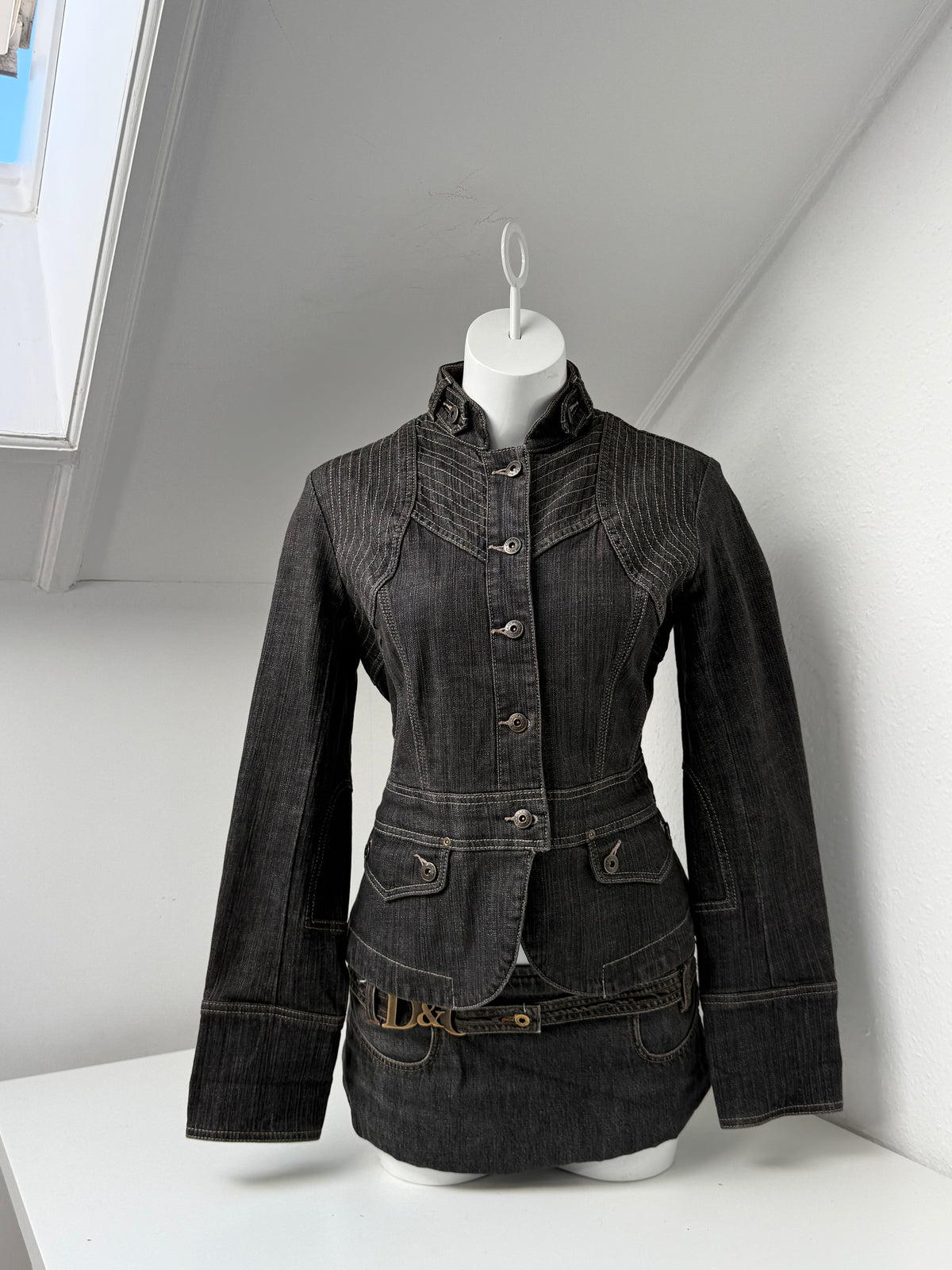 Karen Millen Denim Corset Jacket (UK14)