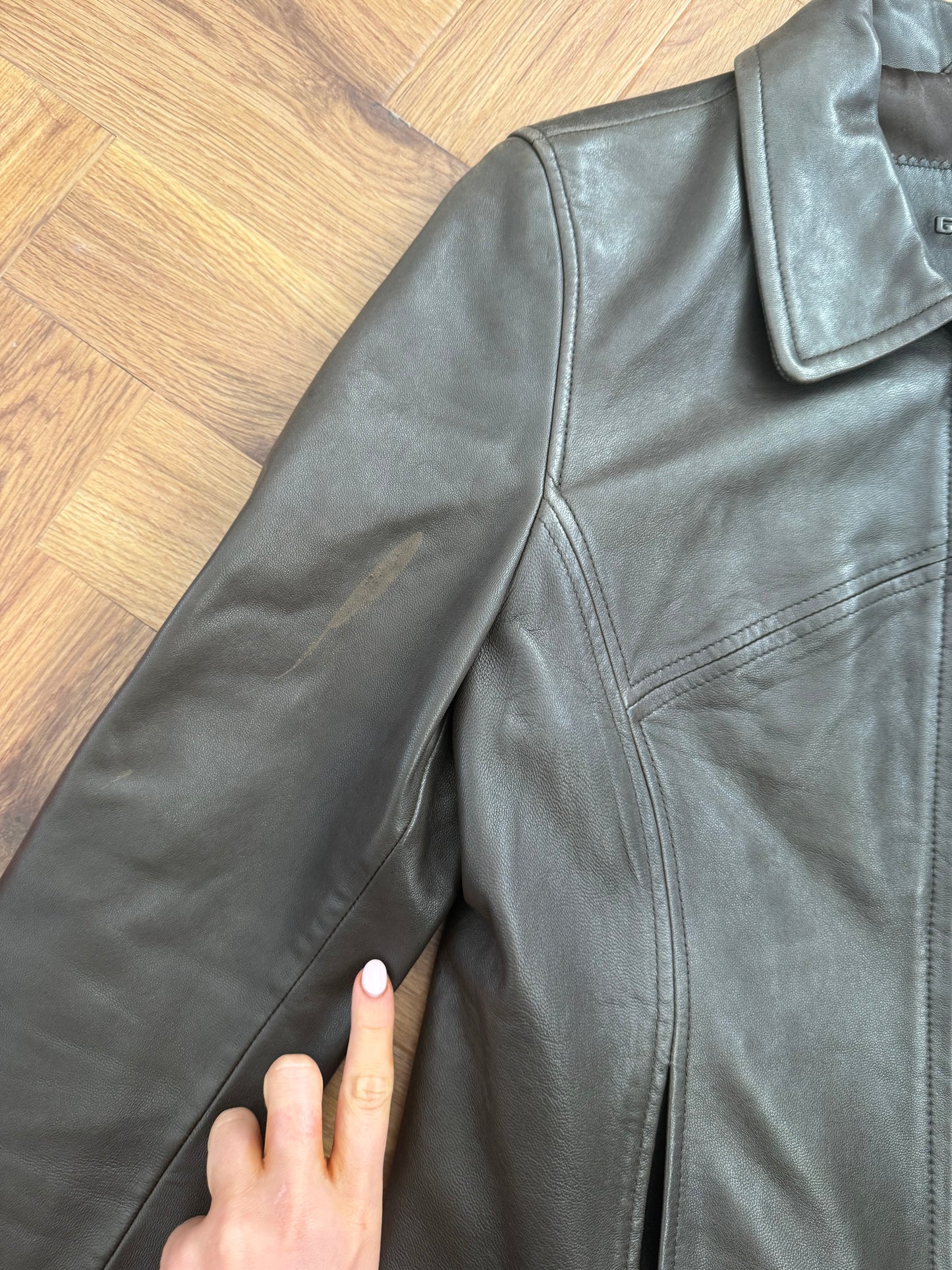 Guess Leather Jacket (UK14)