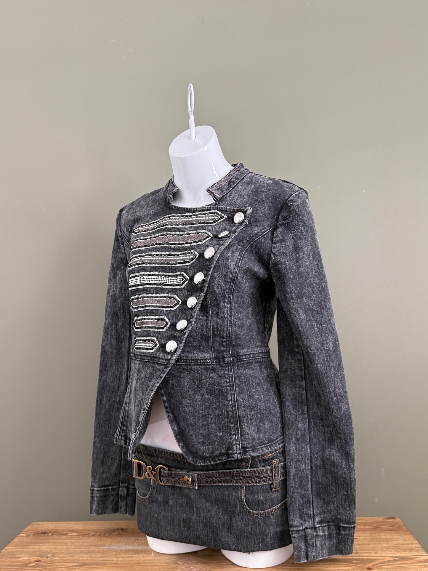 Denim Military Jacket (UK12)