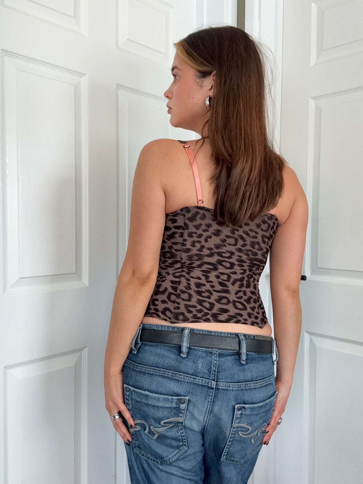 Y2K Leopard Corset (UK8)