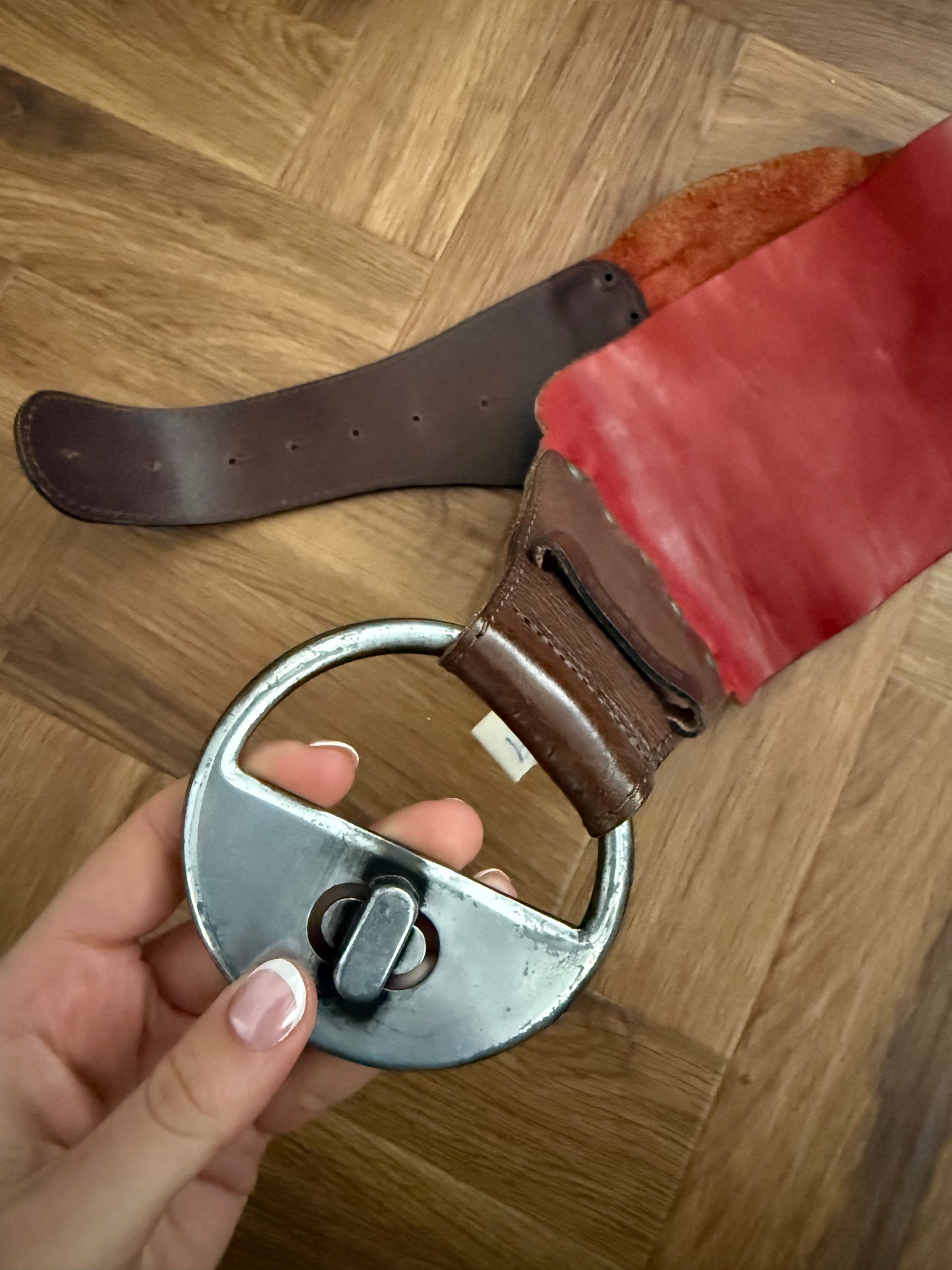 Diesel Thick Red Leather Belt
