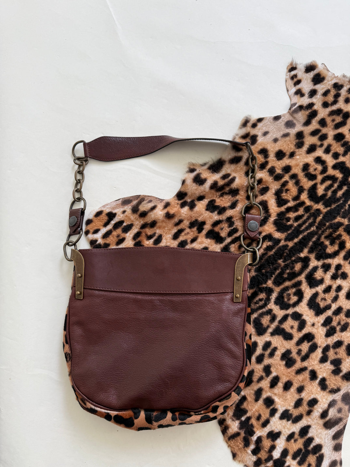 Dolce & Gabbana Leopard Leather Shoulder Bag & Purse