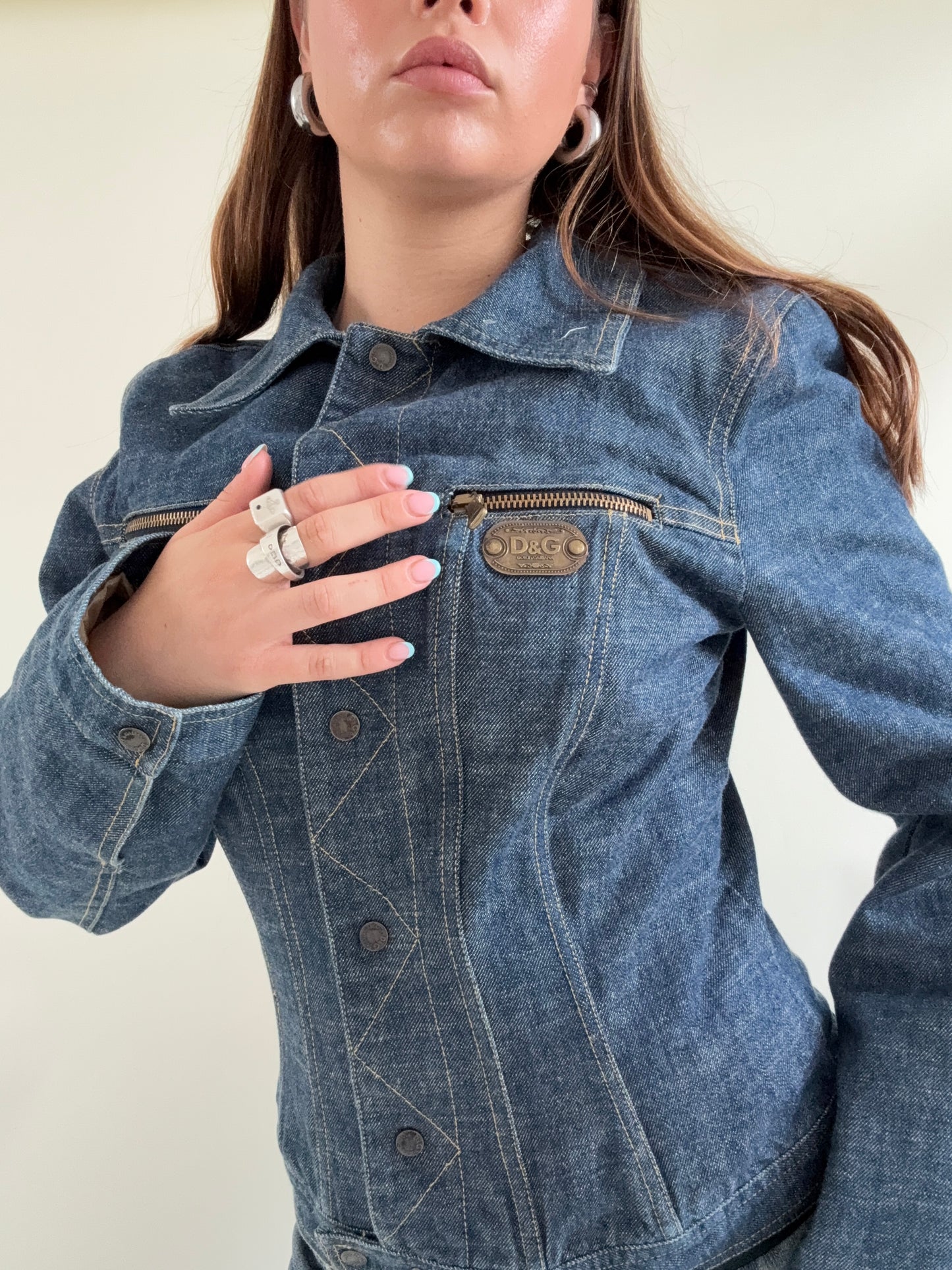 Vintage Dolce & Gabbana Fitted Denim Jacket (M)