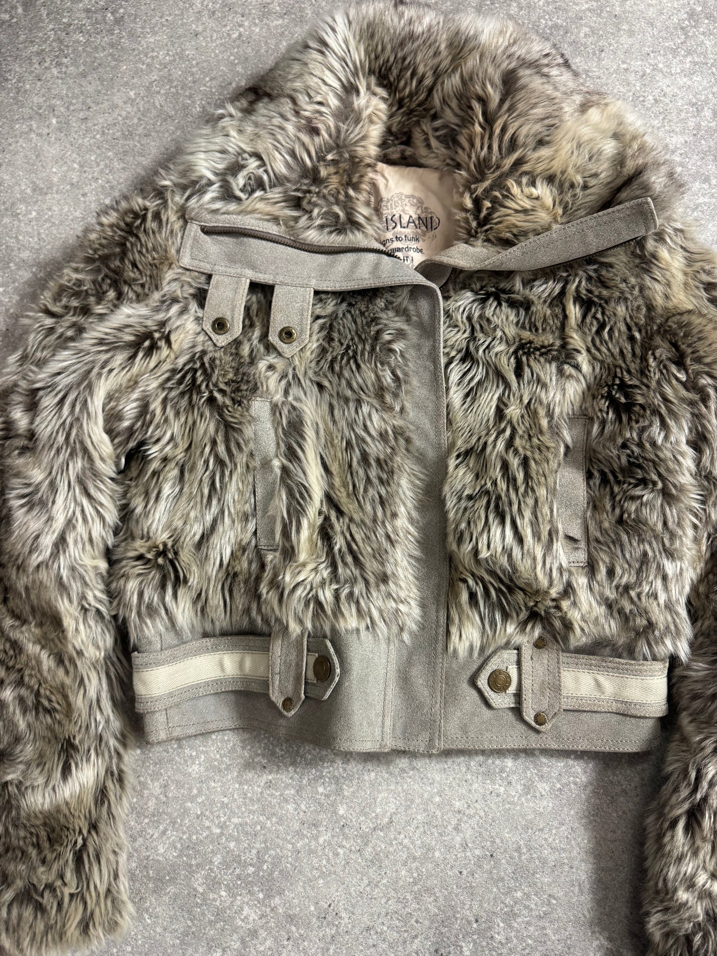 Faux Fur Cropped Jacket (UK12)