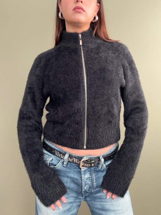 Faux Fur Cardigan (M)