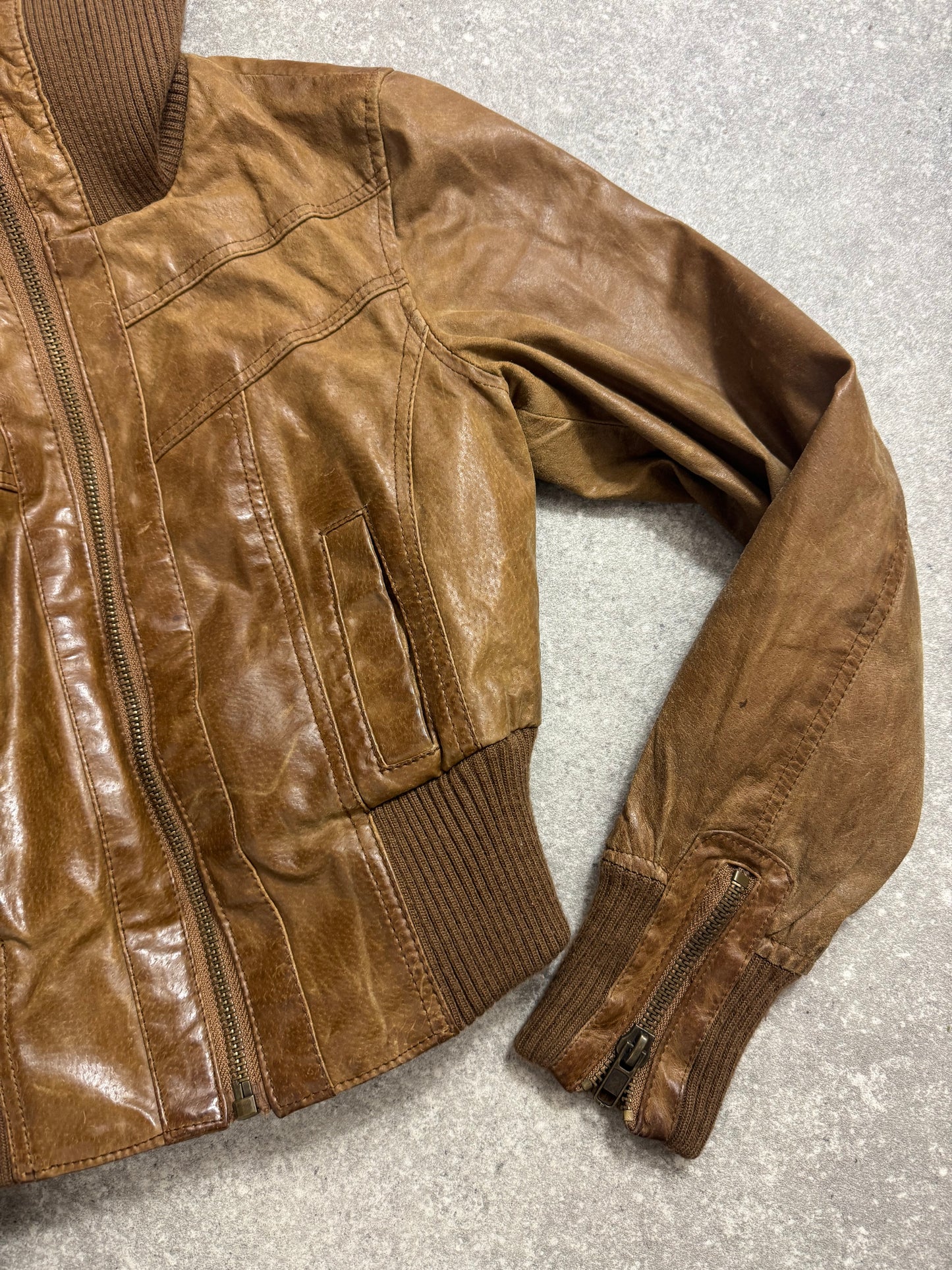 Fitted Leather Jacket (UK10)