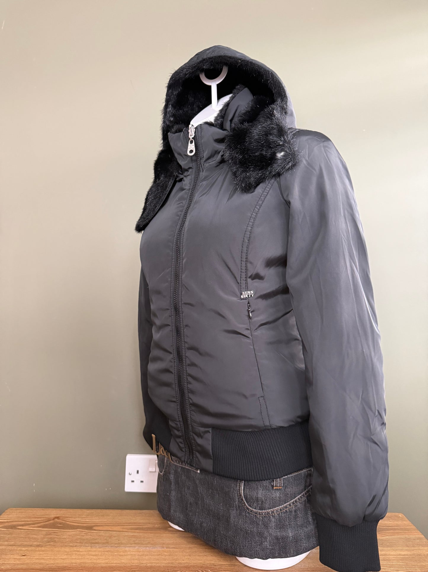 Miss Sixty Reversible Faux Fur Jacket (S)