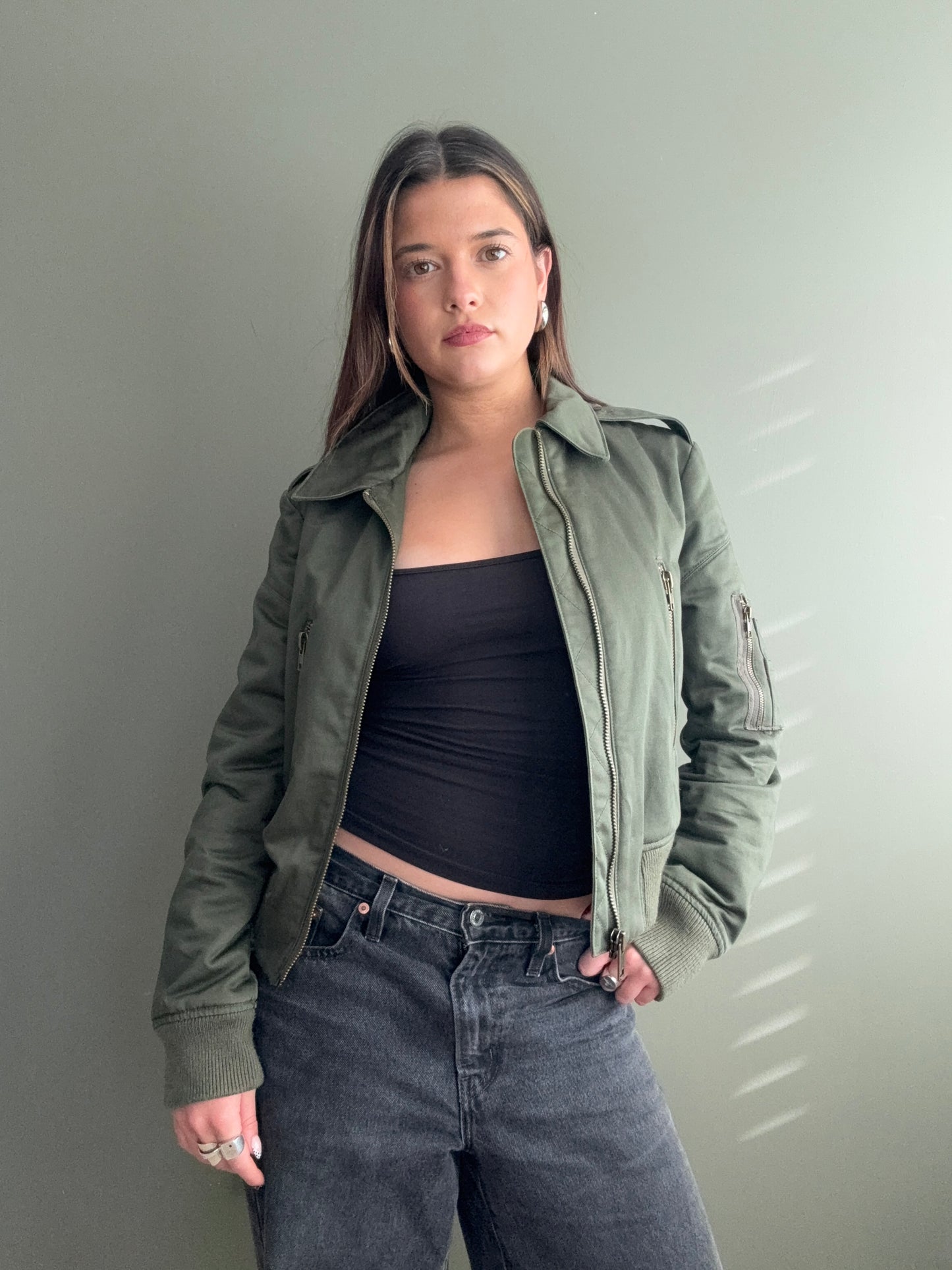Khaki Diesel Bomber Jacket (S)