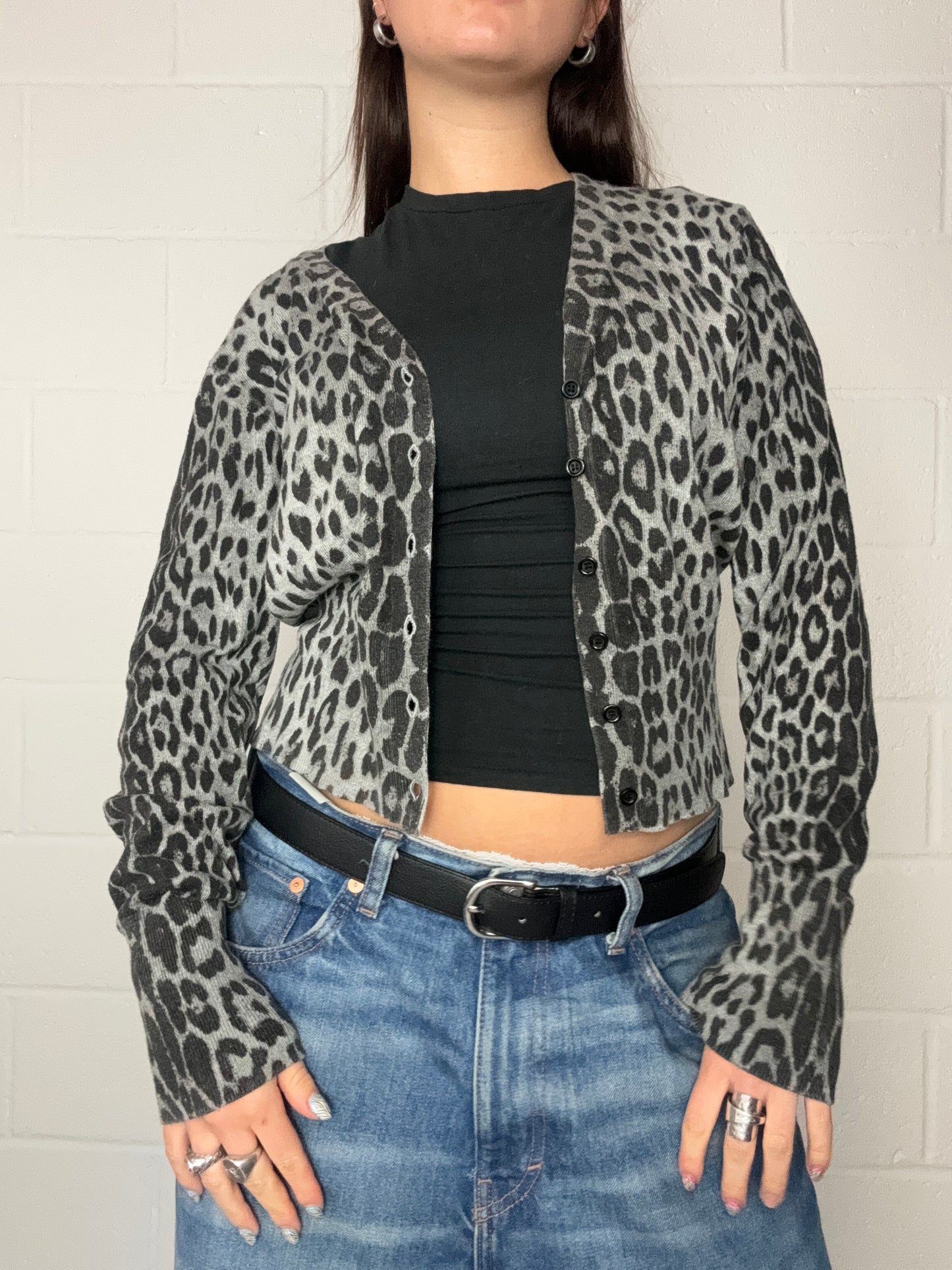 Leopard Knit Cardigan