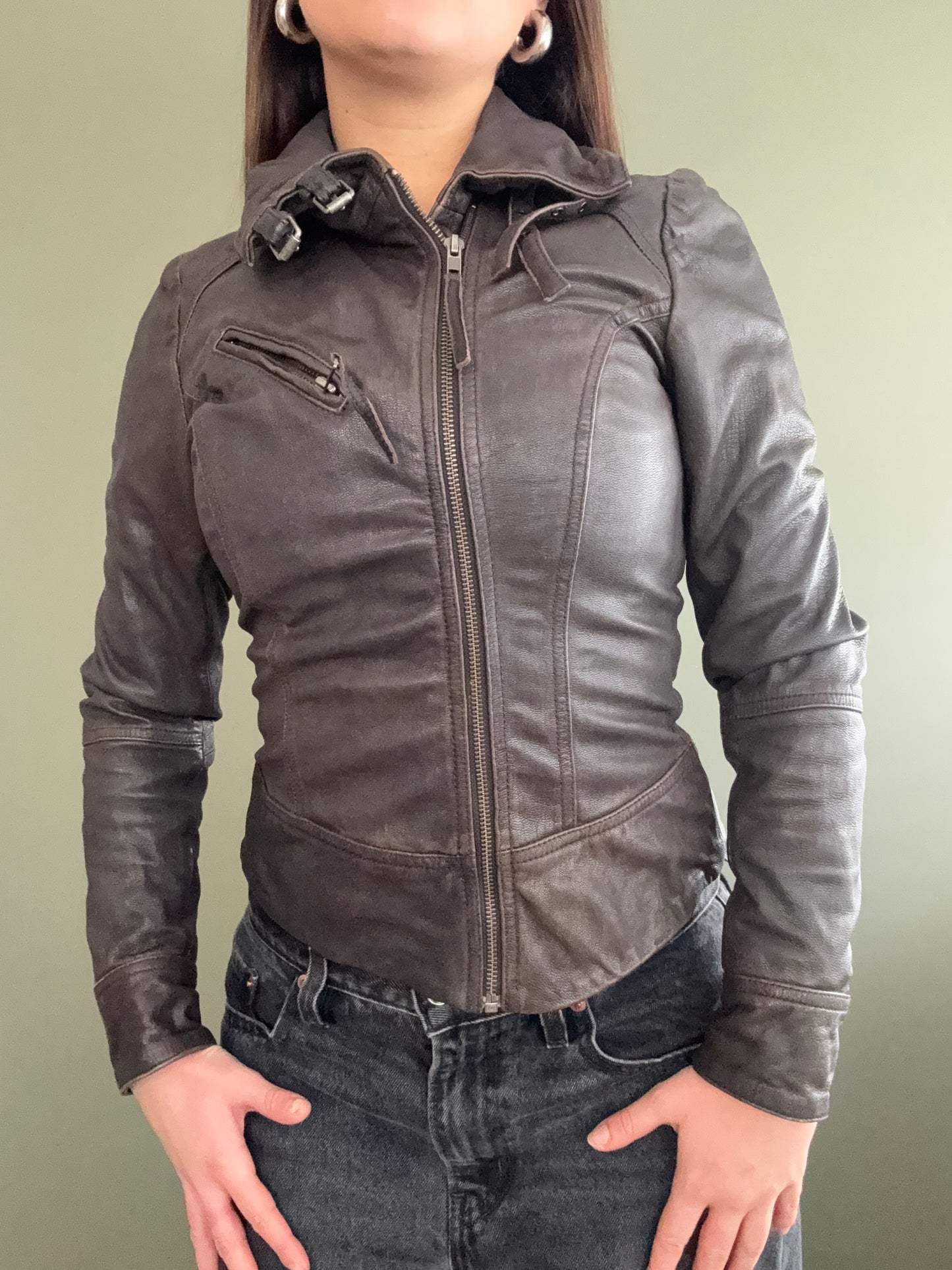 Allsaints Leather Jacket (UK6)