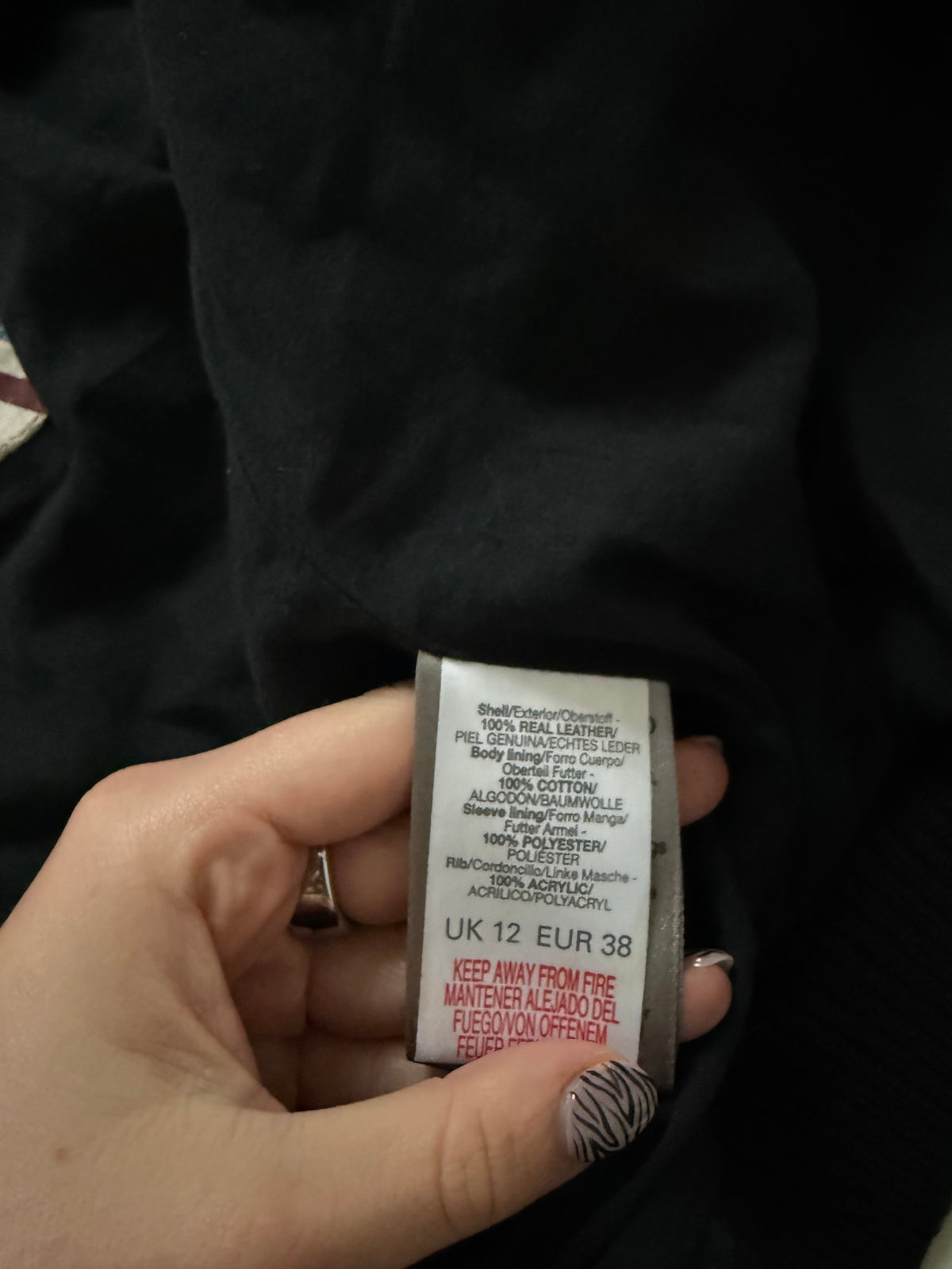 Vintage Leather Jacket (UK12)