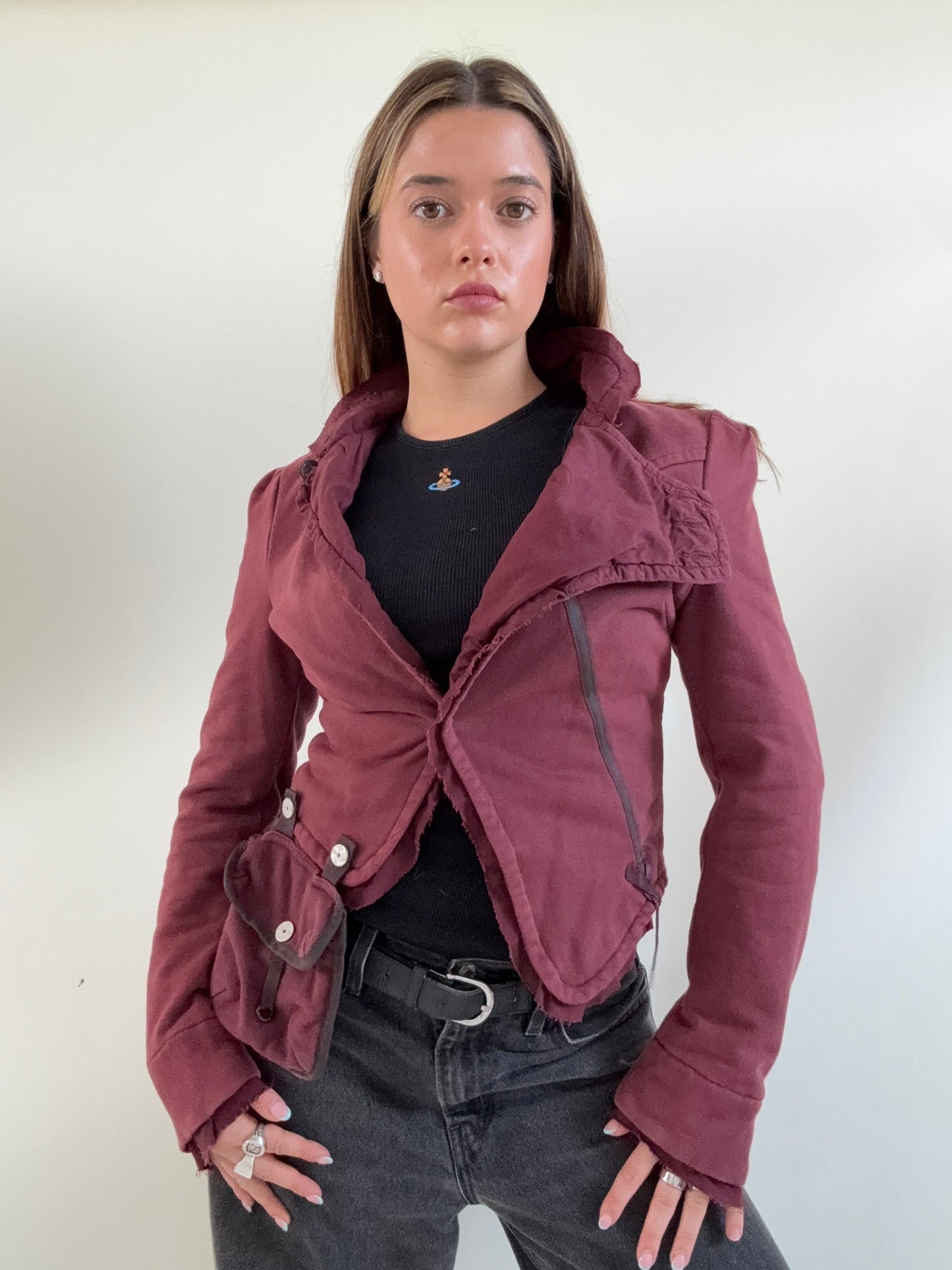 Diesel Asymmetrical Jacket, Removable Pouch (XS)