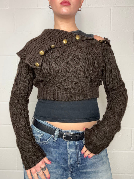 Cropped Knit Jumper (UK10)