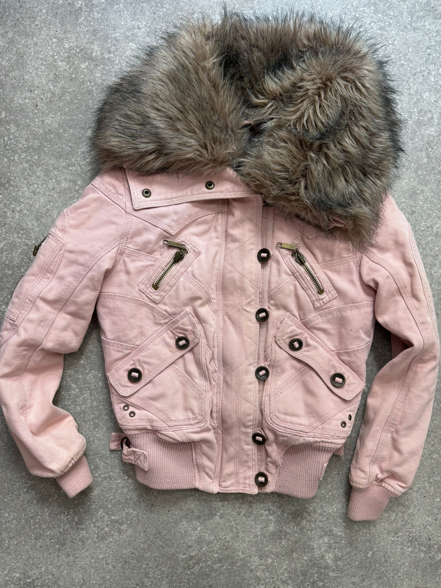 Y2K Pink Utility Jacket (UK10)