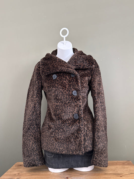 Miss Sixty Faux Fur Leopard Jacket (L)
