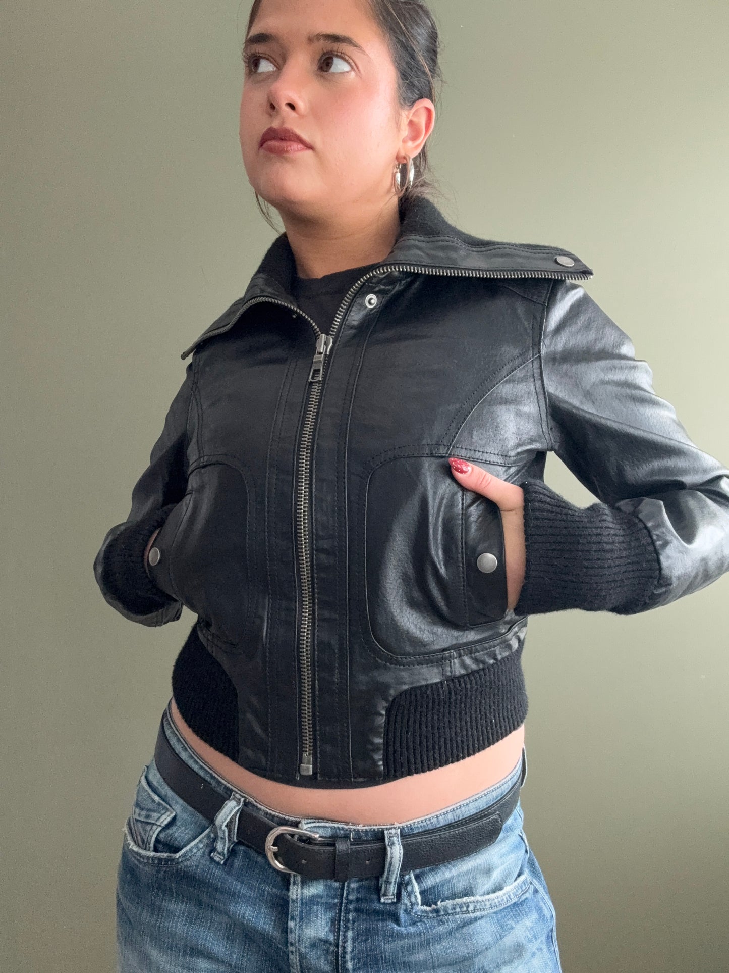 Fitted Leather Jacket (UK10)