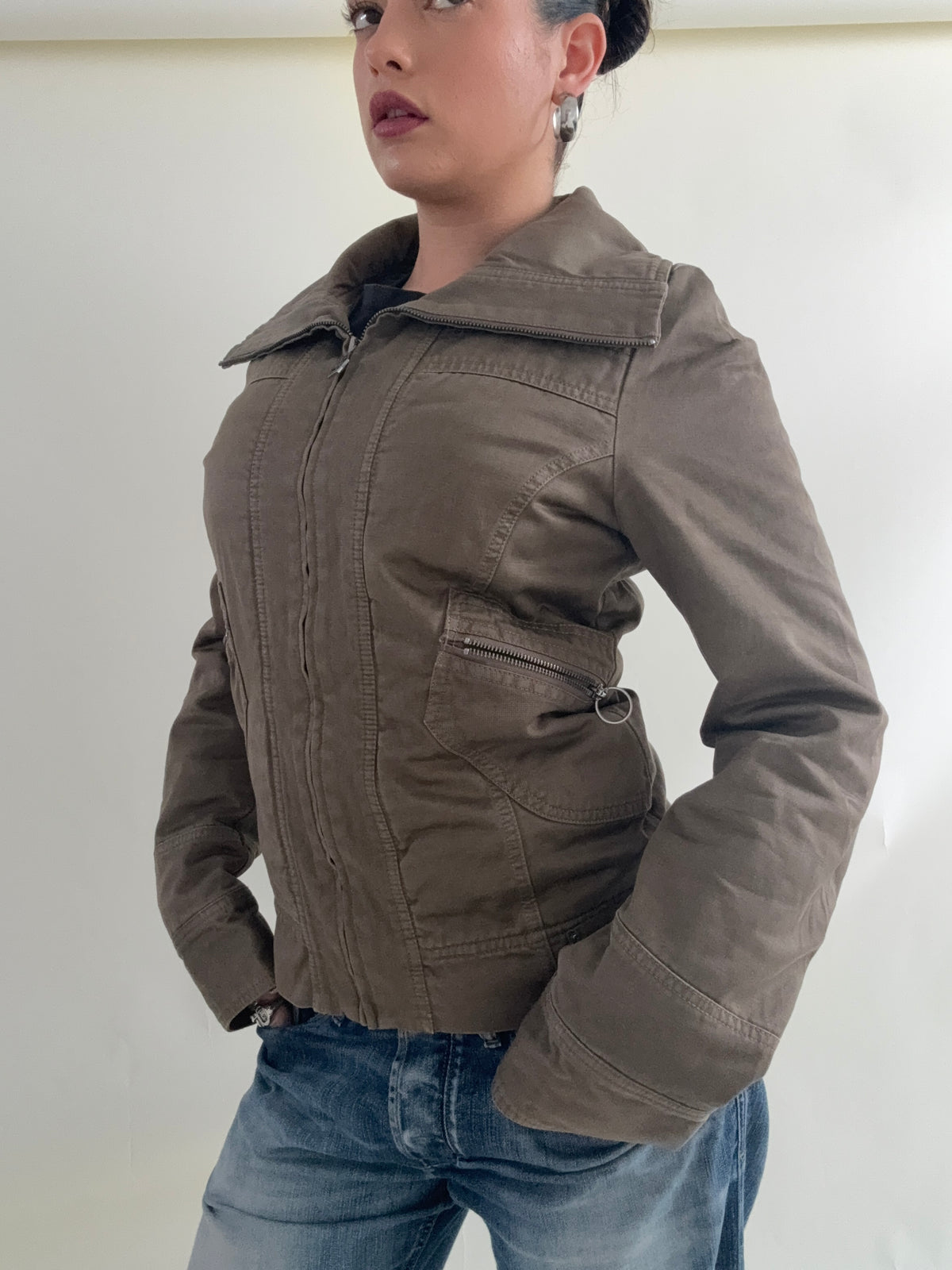 Diesel Funnel Neck Fitted Jacket (M)