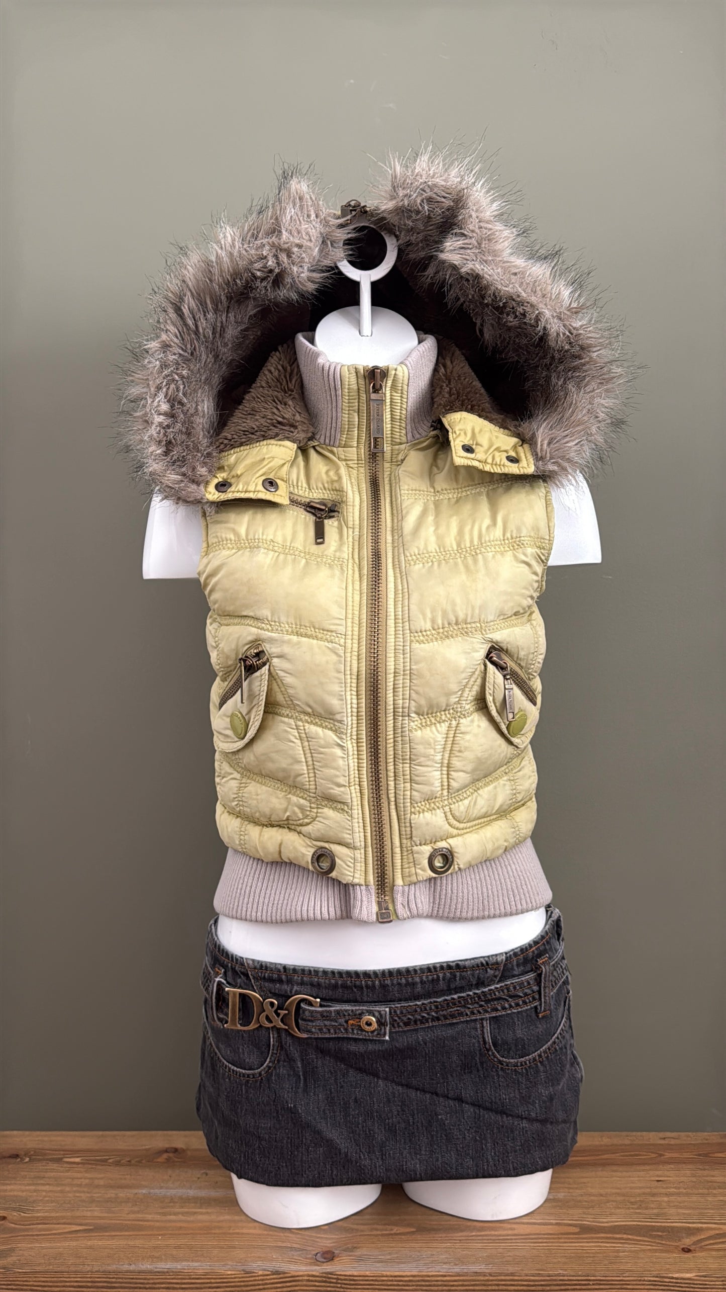 Y2K Lime Green Gilet (UK10)