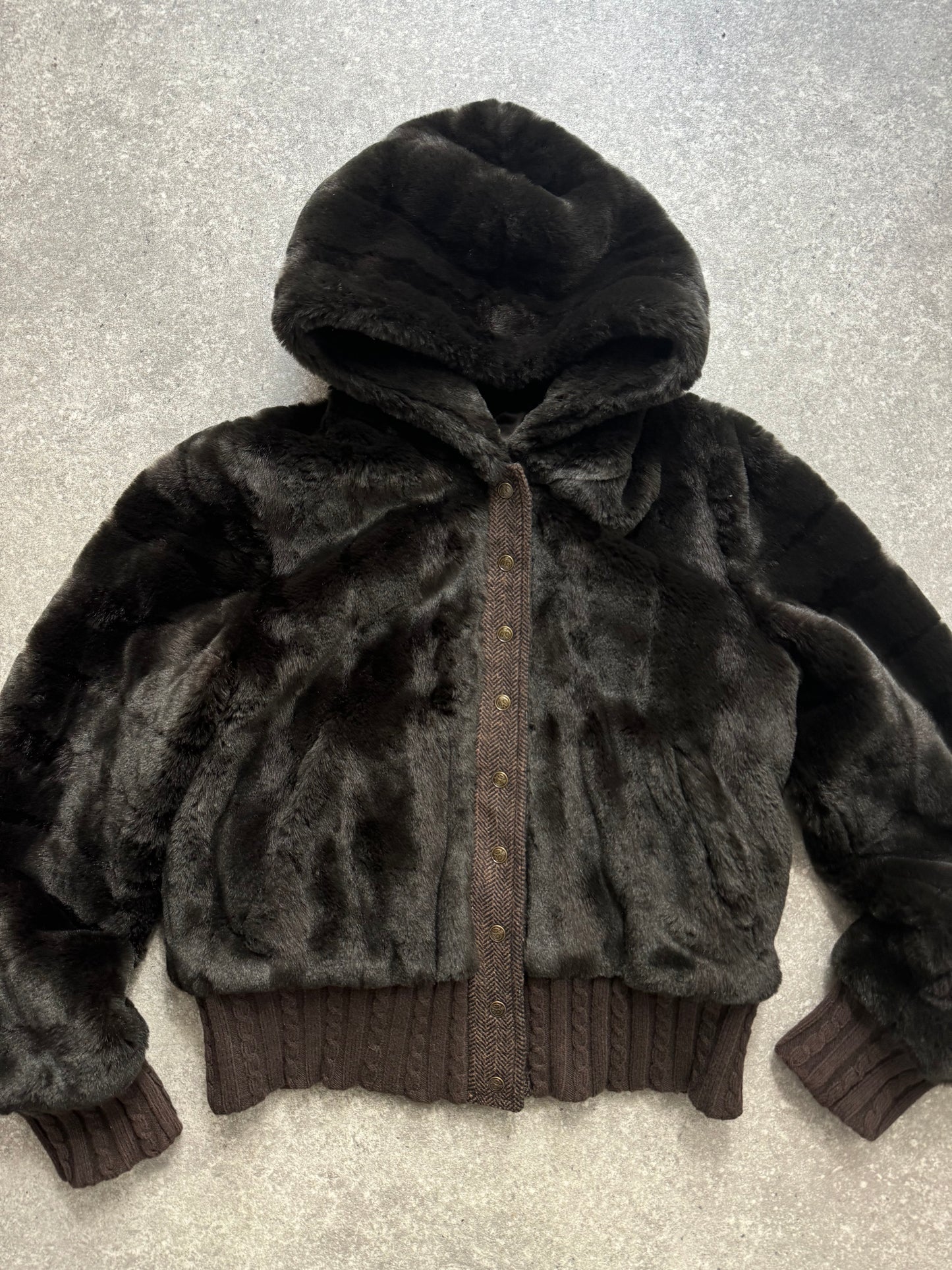 Juicy Couture Faux Fur Bomber Jacket (M)