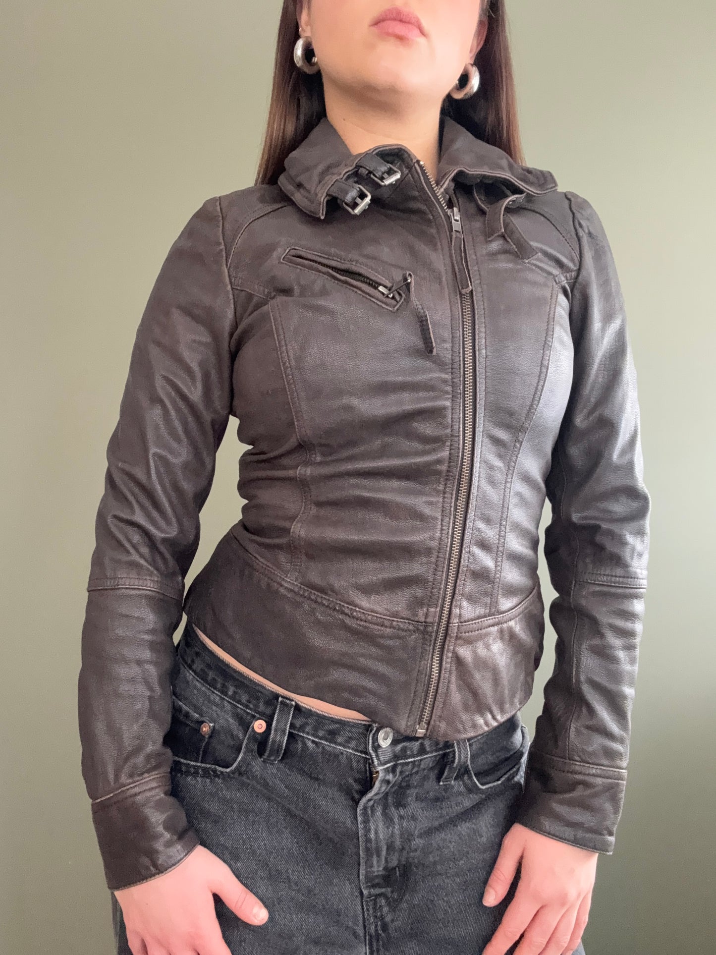 Allsaints Leather Jacket (UK6)