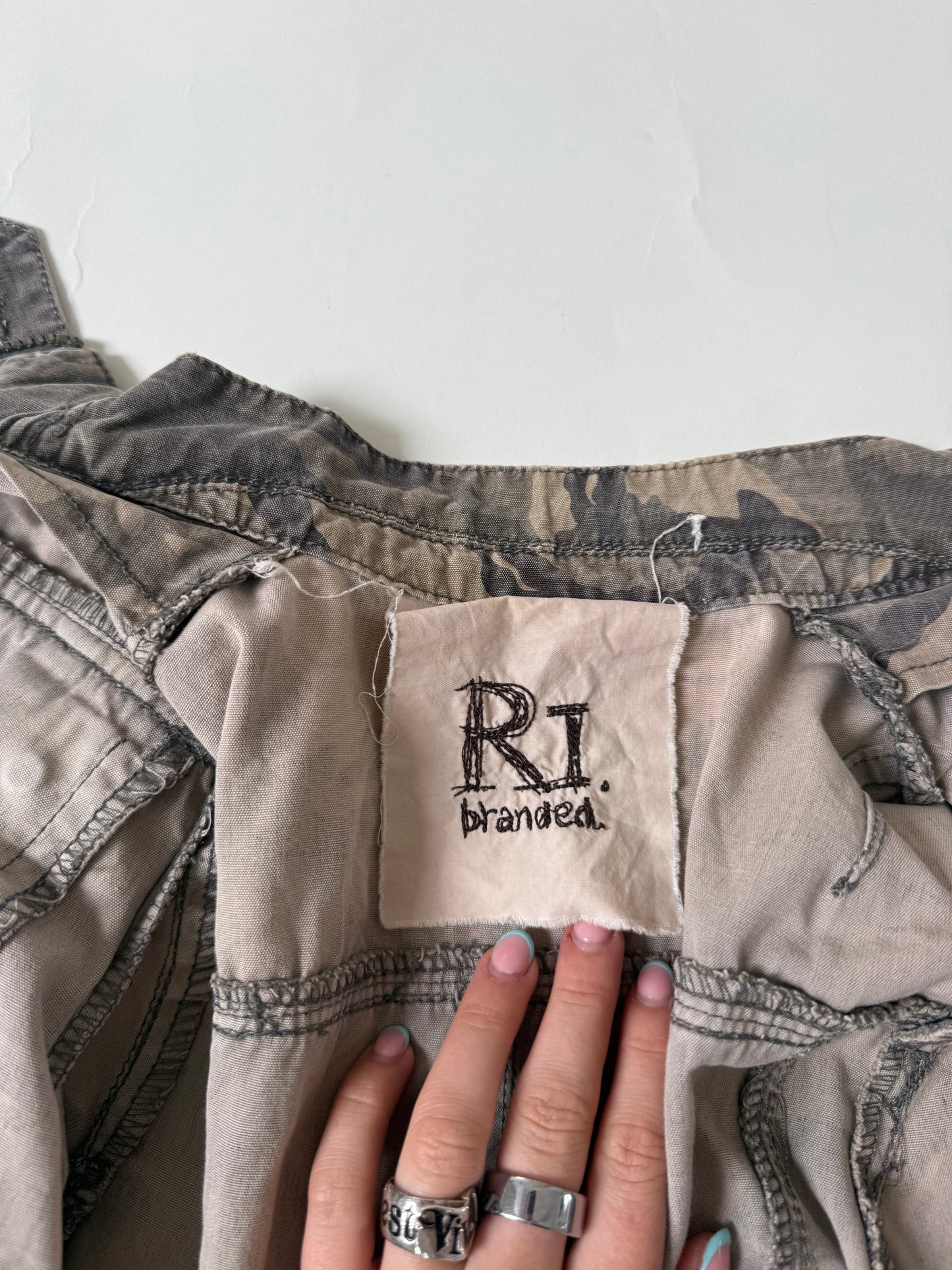 Cropped Camouflage Y2K Jacket (UK10)
