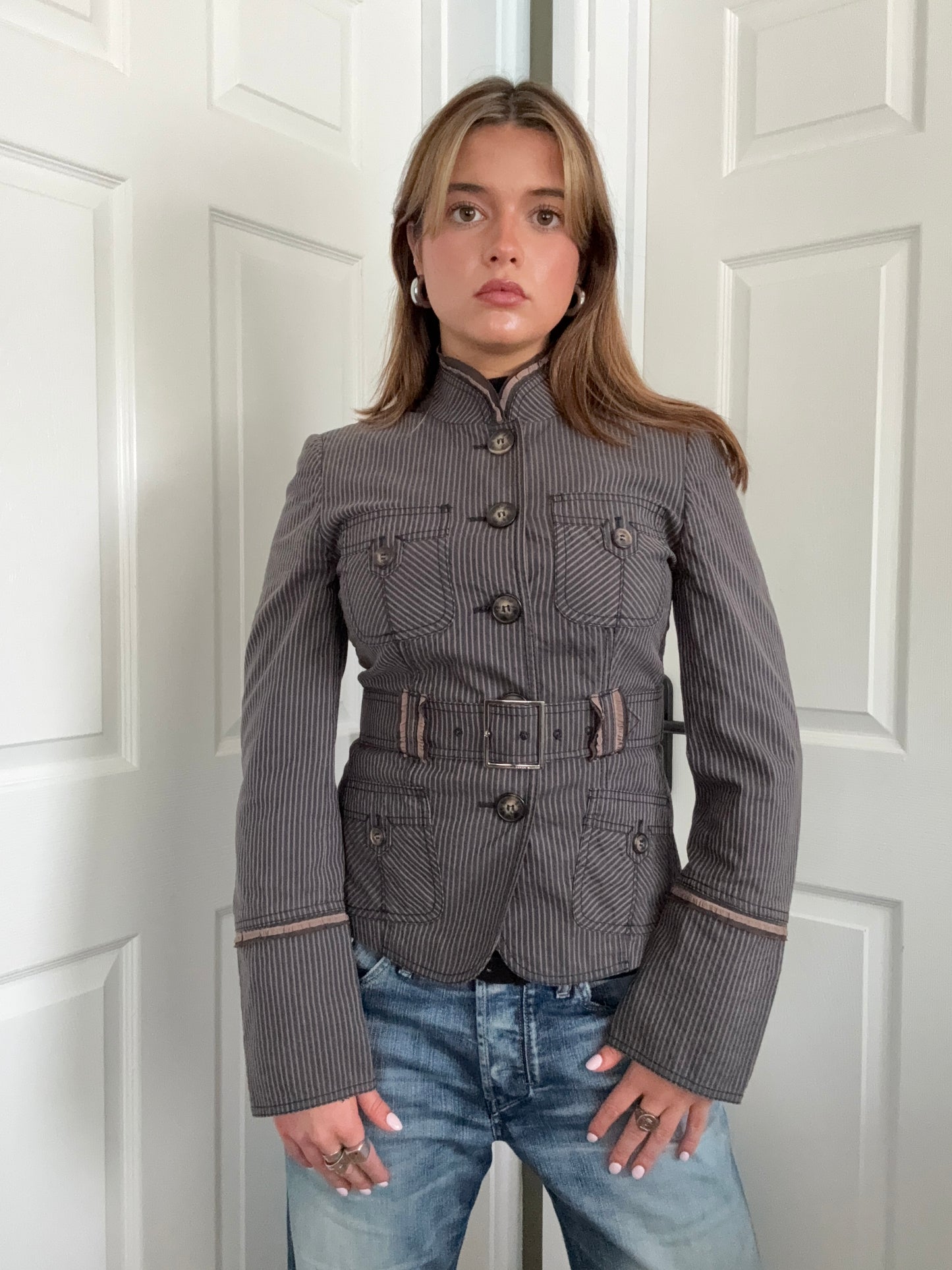 Karen Millen Pinstripe Jacket (UK10)