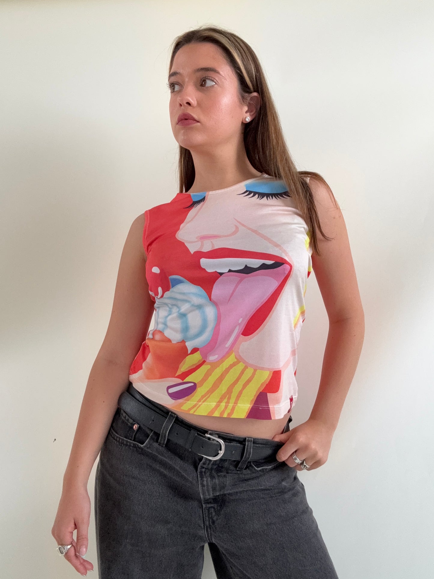 Miss Sixty Graphic Print Vest (L)