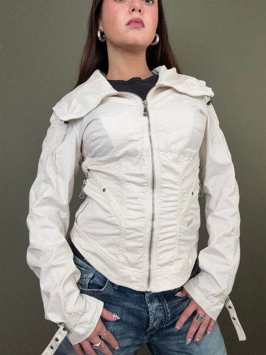 White Fitted Diesel Jacket (M)