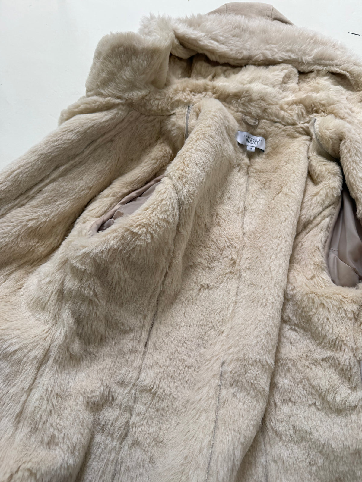 Suede Funnel Neck Hooded Jacket (UK12)