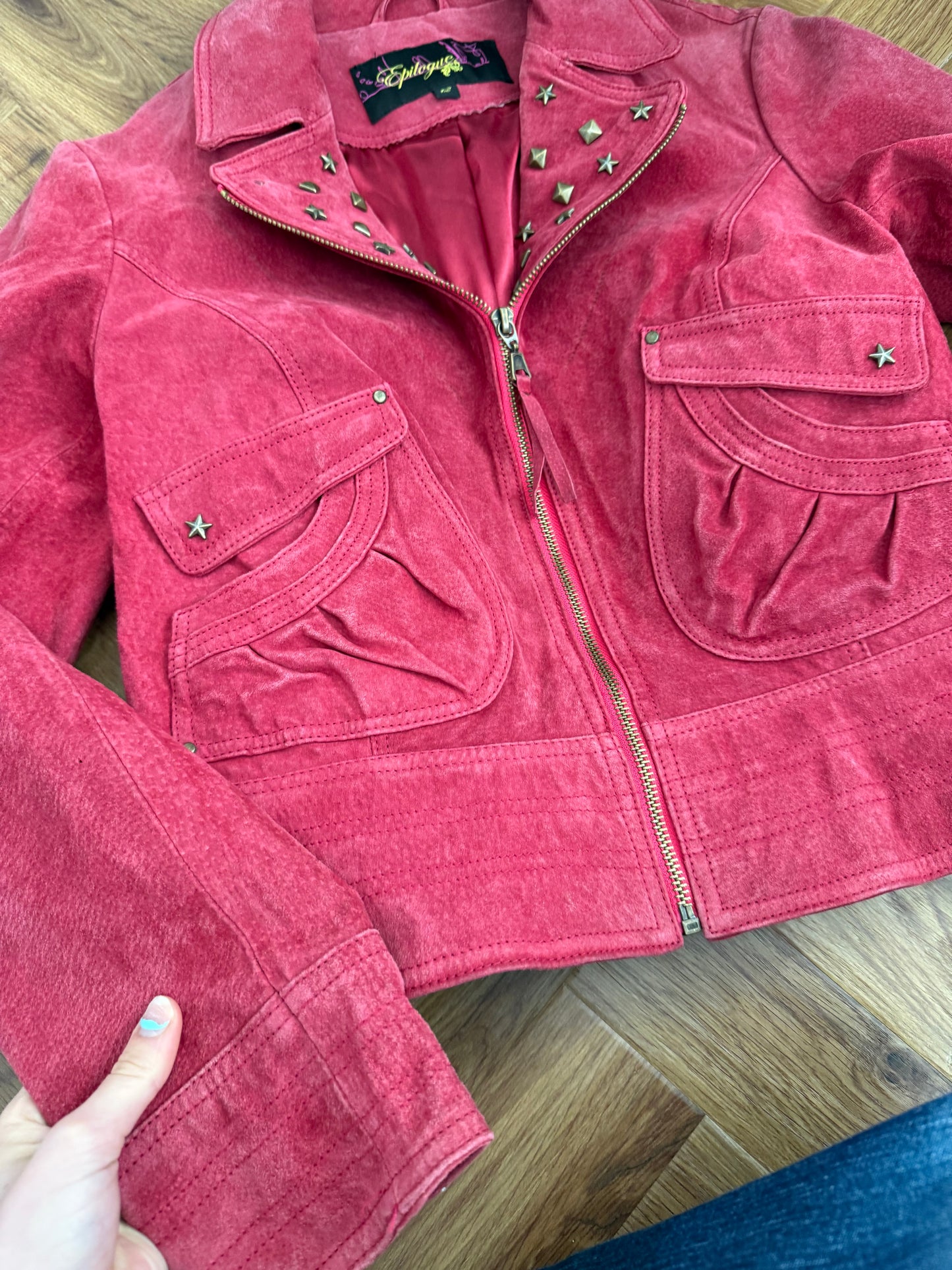 Red Suede Jacket (UK12)
