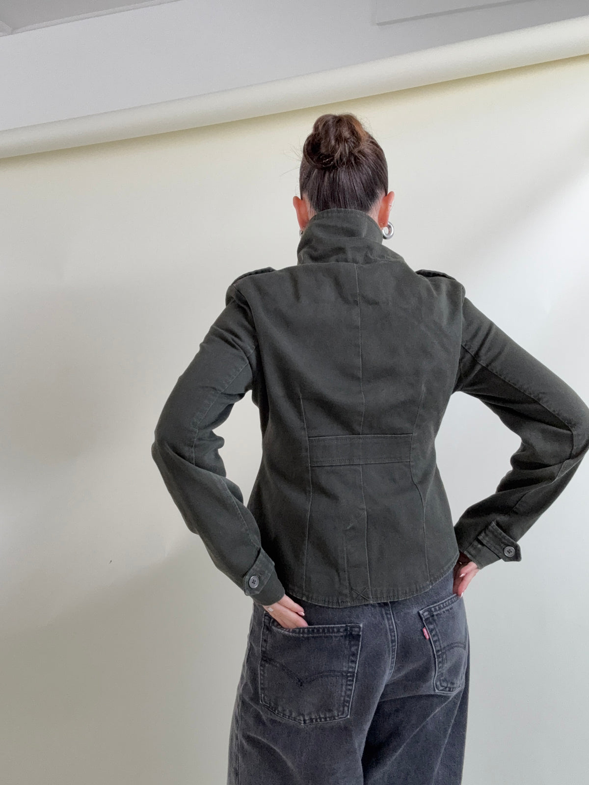 Firetrap Military Funnel Neck Jacket (M)