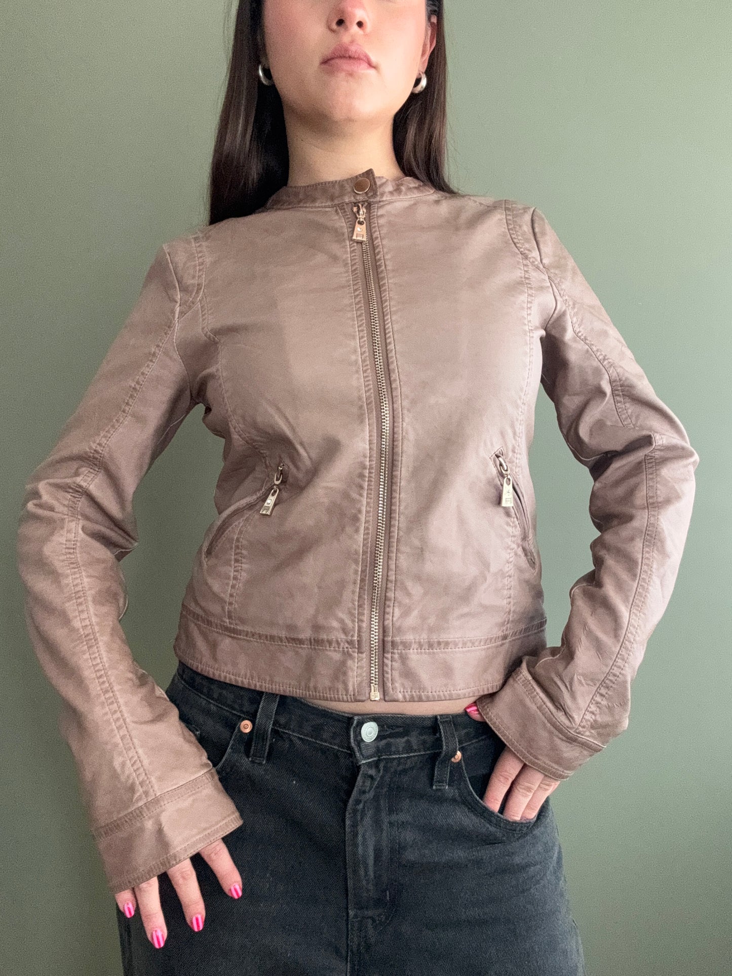 Faux Leather Corset Jacket (S)