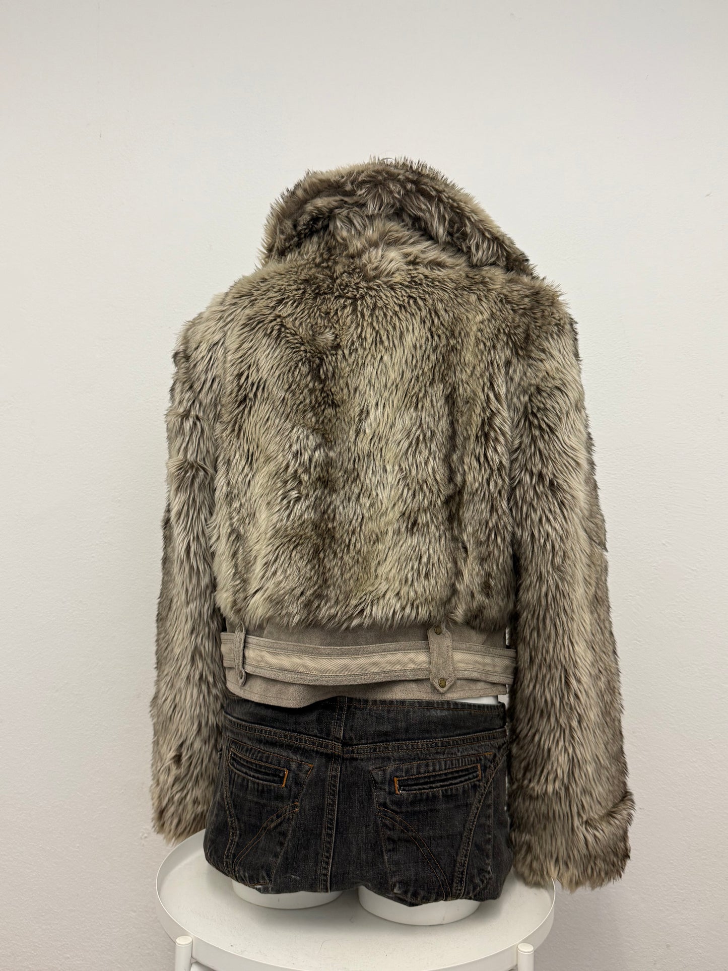 Faux Fur Bomber Jacket (UK16)