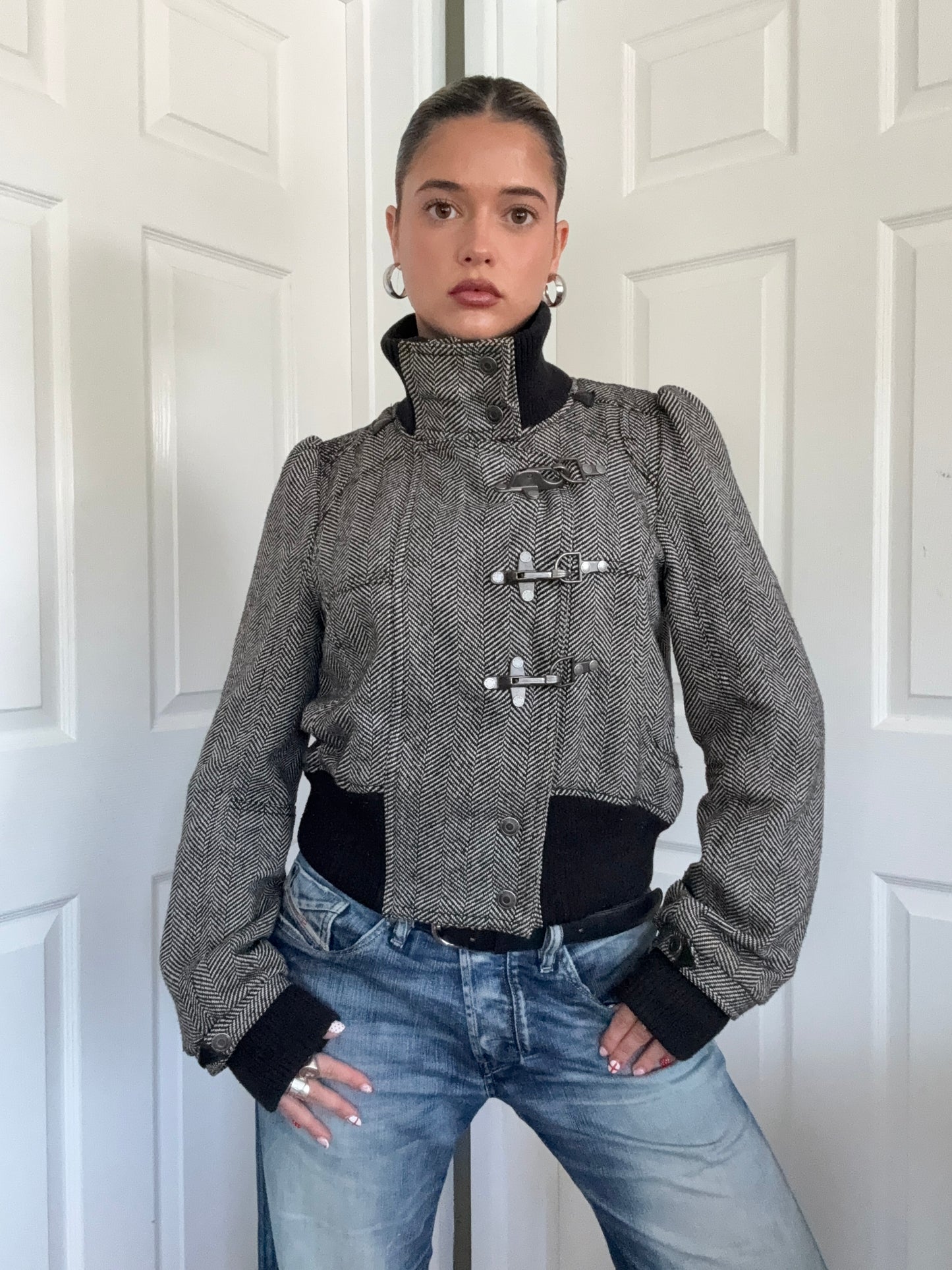 Funnel Neck Y2K Jacket (UK14)