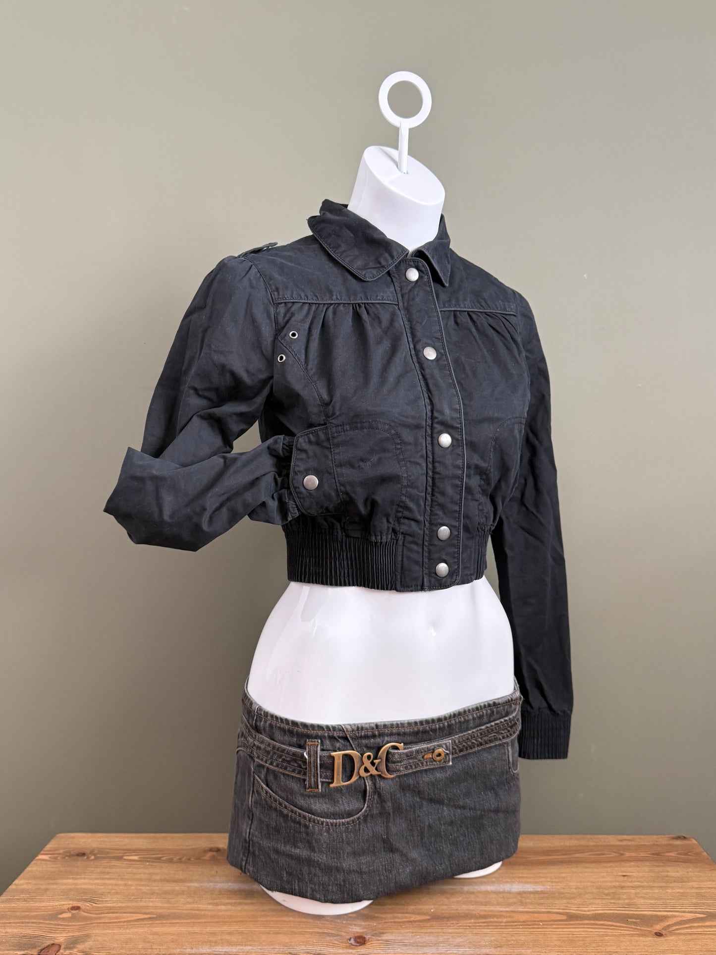 Jane Norman Crop Bomber Jacket (UK8)