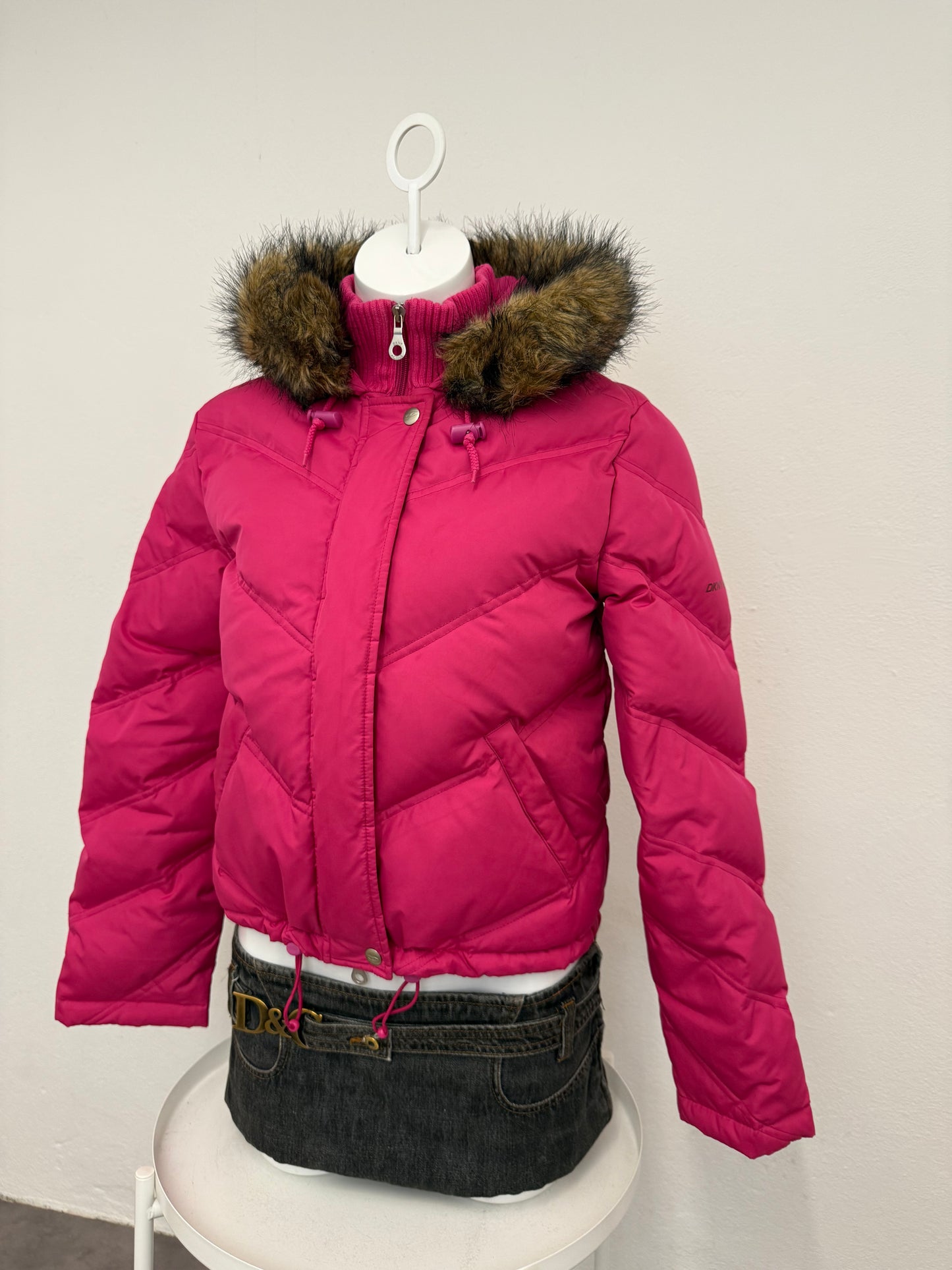 Pink DKNY Puffer Jacket (XS)