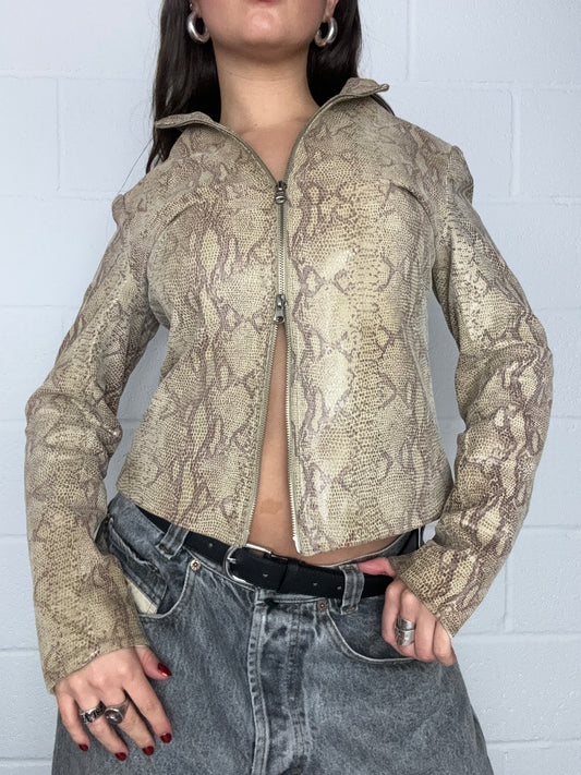 Snakeskin Leather Jacket