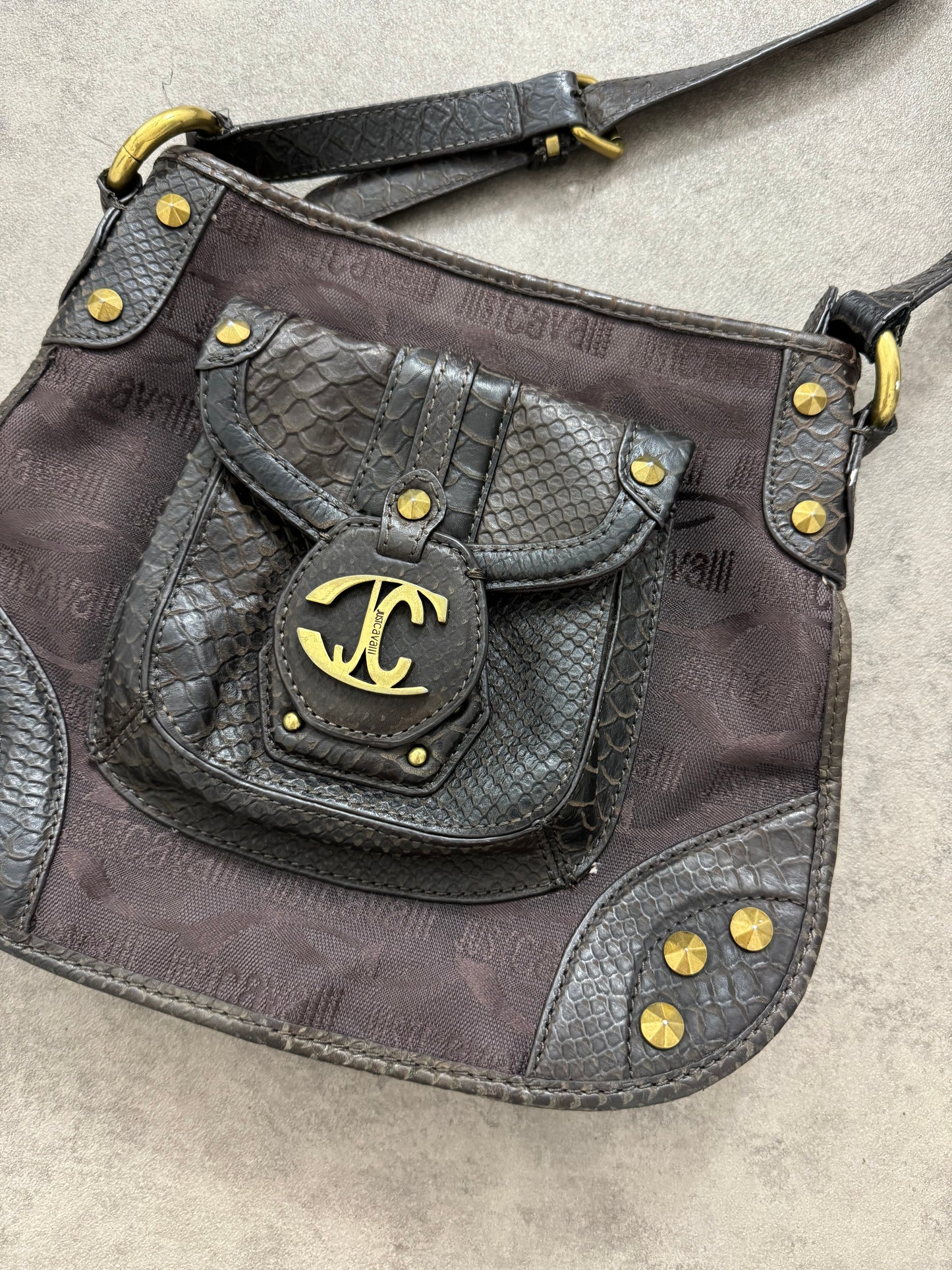 Cavalli Monogram Crossbody Bag