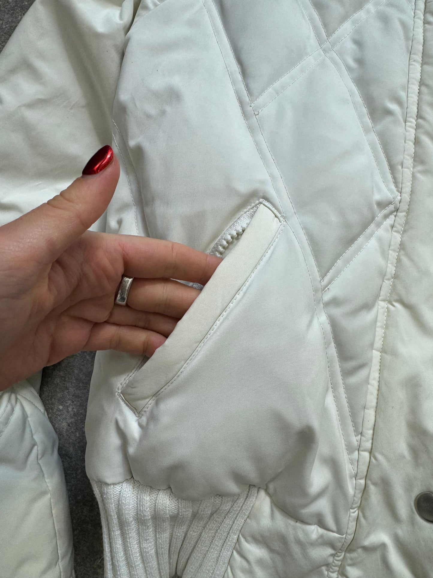 Cream Y2K Puffer Jacket (UK8)