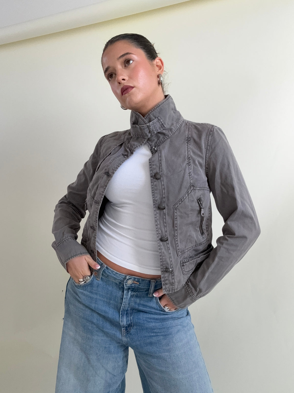 Y2K Buckle Jacket (UK8)