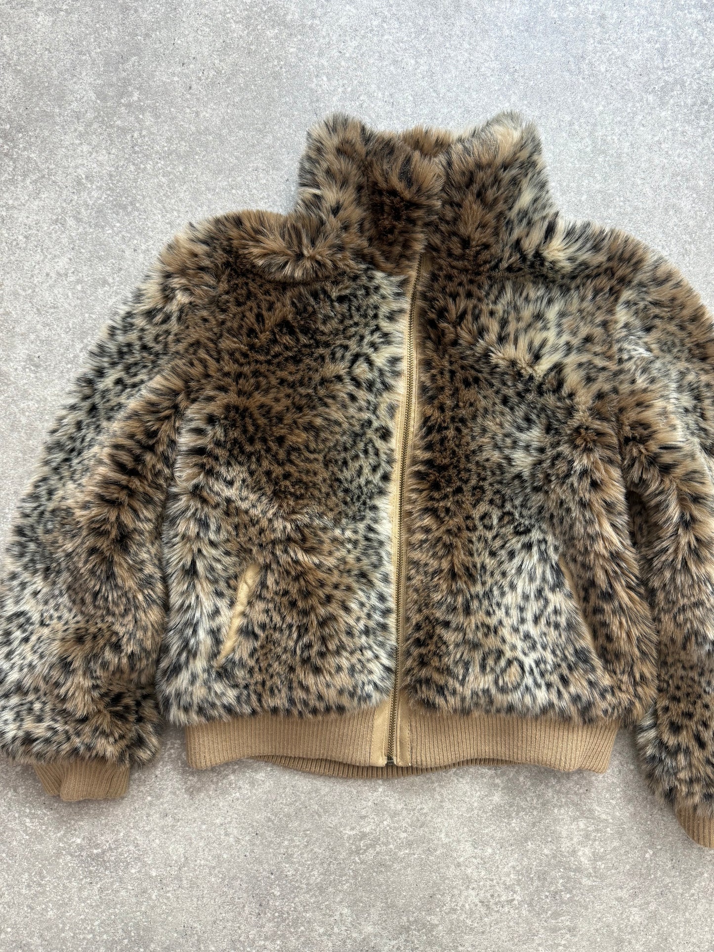 Leopard Faux Fur Jacket (UK16)