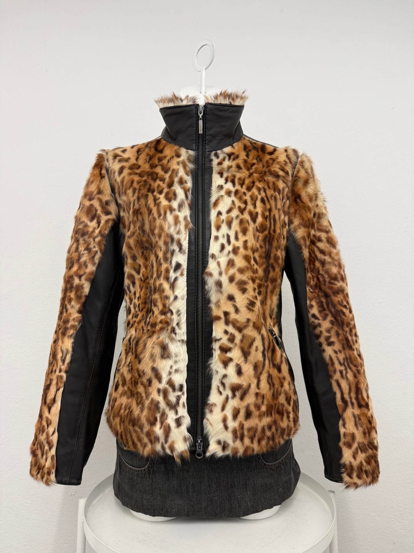 Leather, Faux Fur Jacket (M)