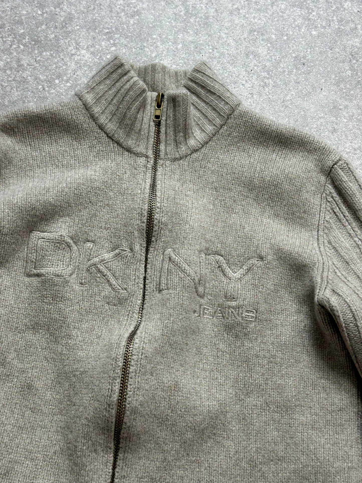 DKNY Wool Double Zip Jumper