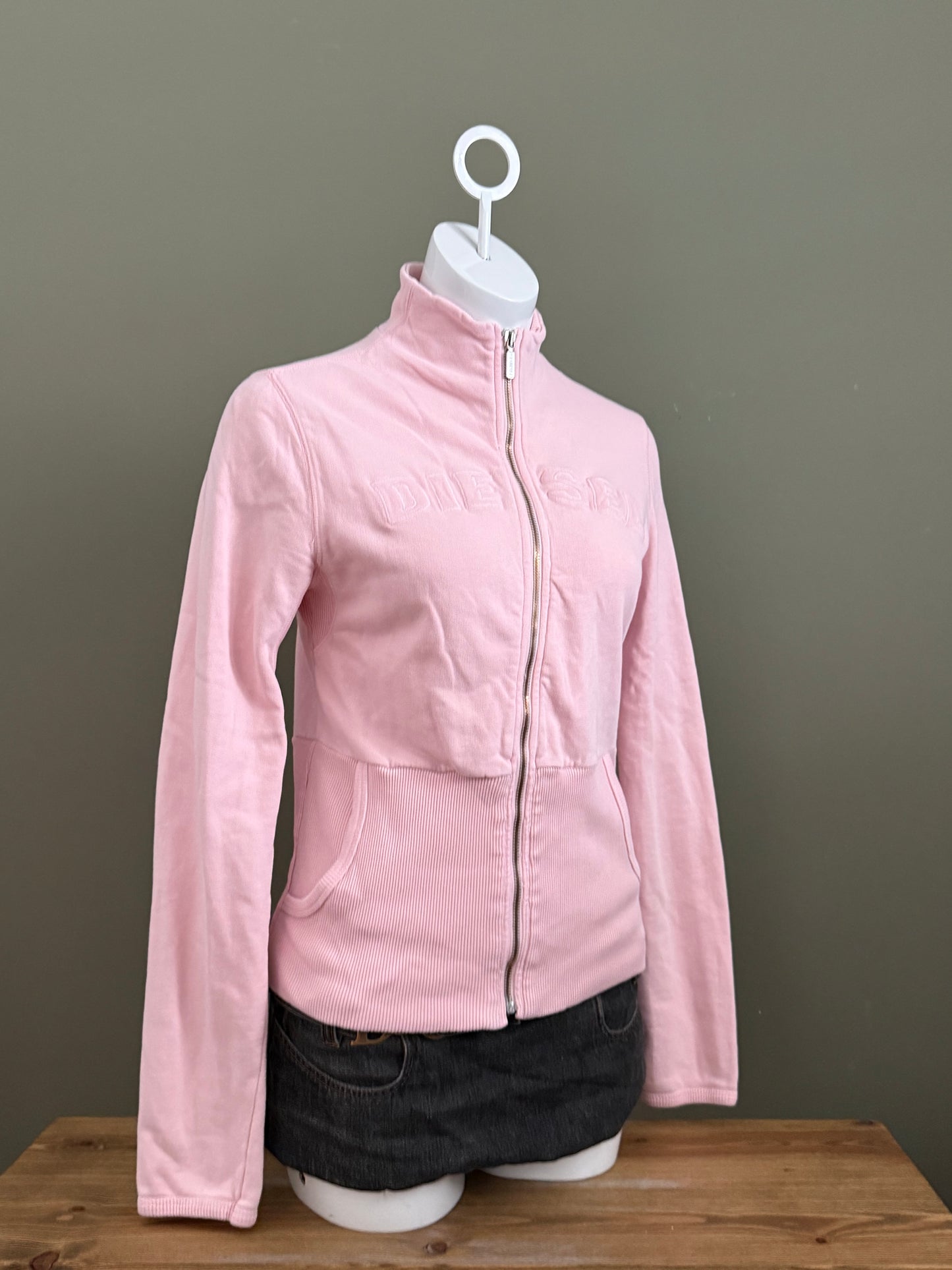 Baby Pink Diesel Zip Jumper (L)