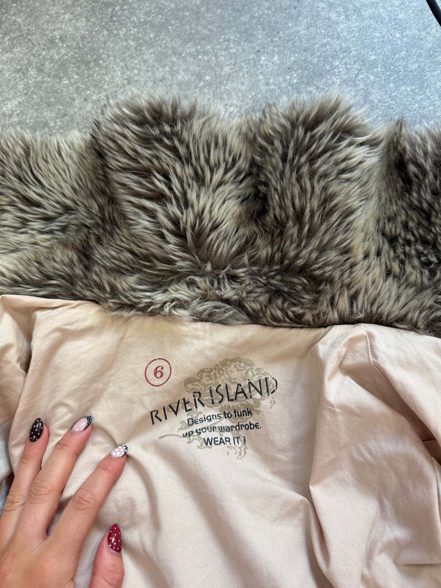Faux Fur Bomber Jacket (UK6)