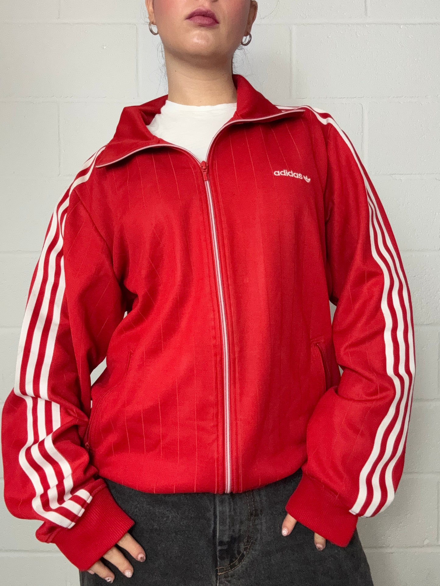 Adidas Pinstripe Tracksuit Top (L)